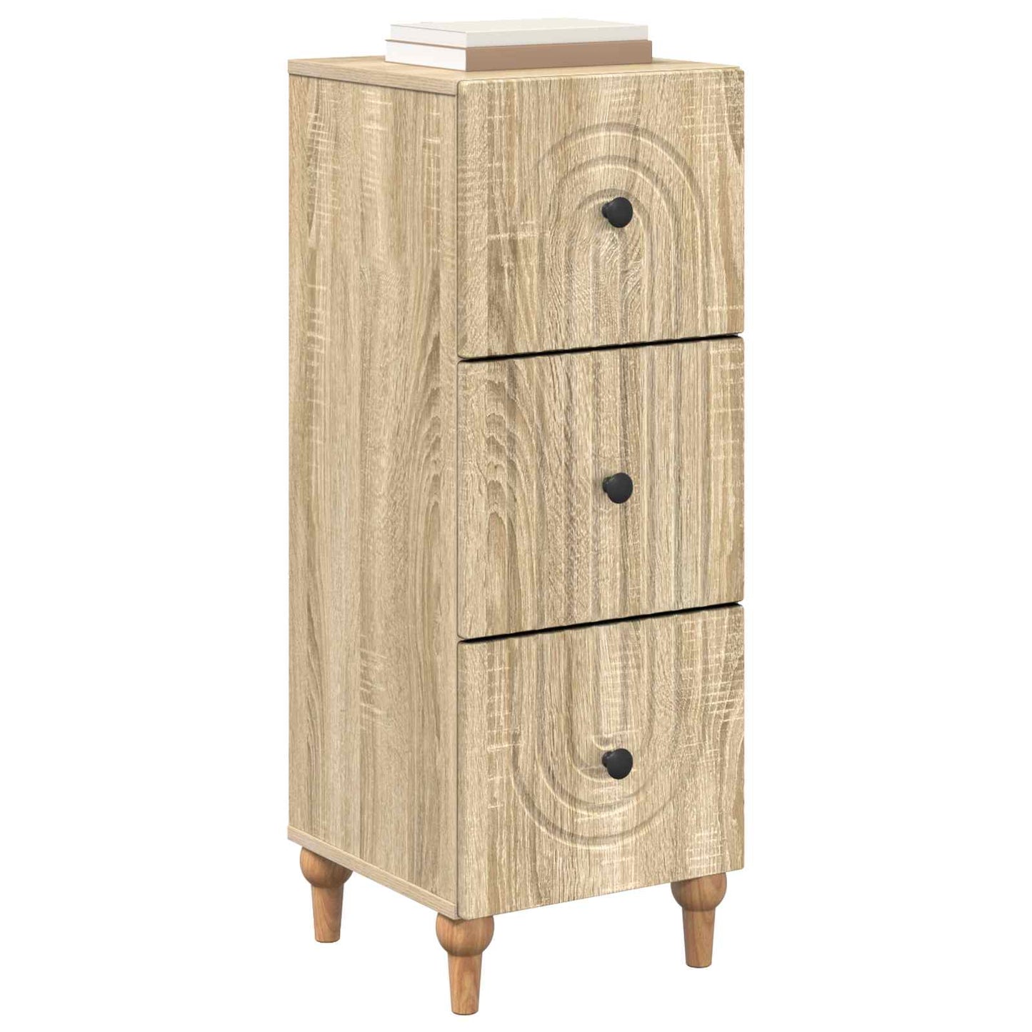 Drawer Cabinet Sonoma Oak 33 x 34.5 x 90 cm Engineered Wood