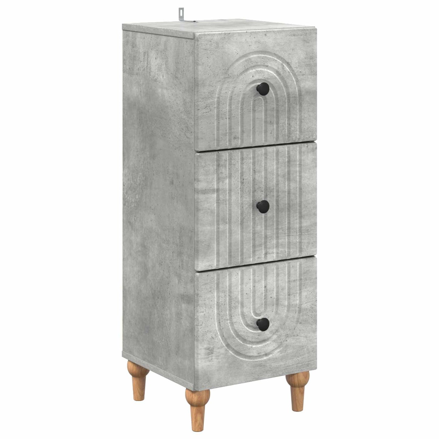 Drawer Cabinet Concrete Grey 33 x 34.5 x 90 cm Engineered Wood