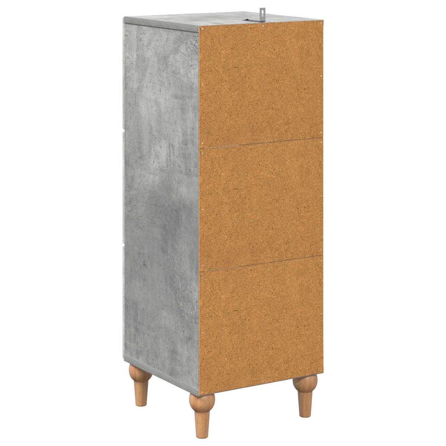 Drawer Cabinet Concrete Grey 33 x 34.5 x 90 cm Engineered Wood