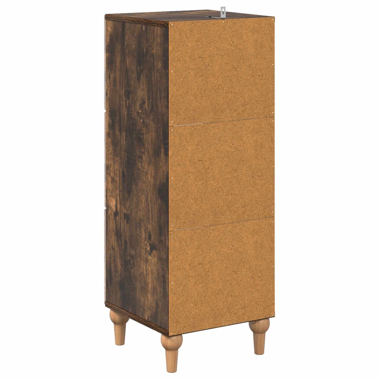 Drawer Cabinet Smoked Oak 33 x 34.5 x 90 cm Engineered Wood