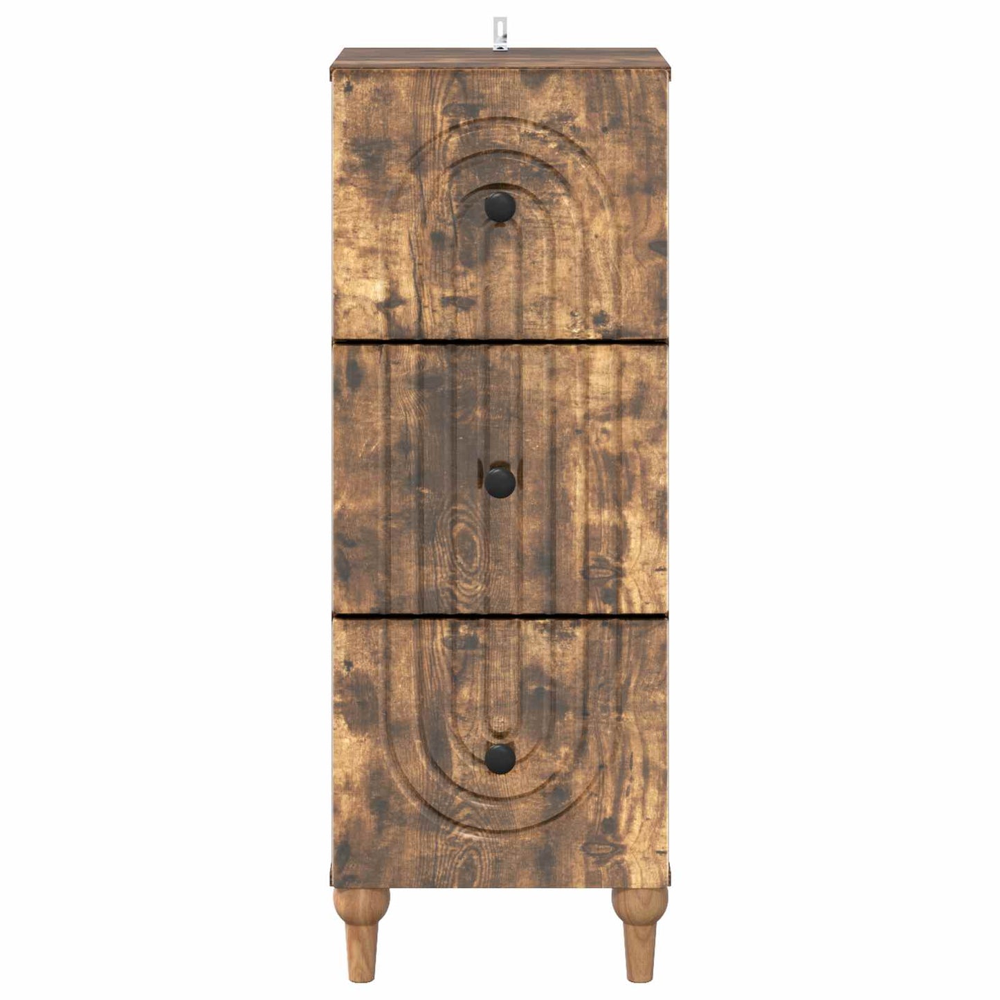 Drawer Cabinet Smoked Oak 33 x 34.5 x 90 cm Engineered Wood