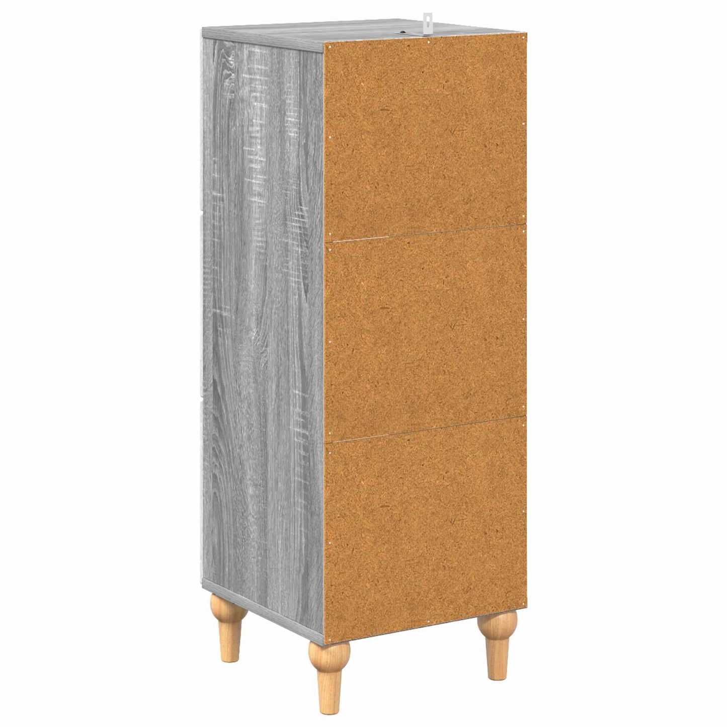 Drawer Cabinet Grey Sonoma 33 x 34.5 x 90 cm Engineered Wood