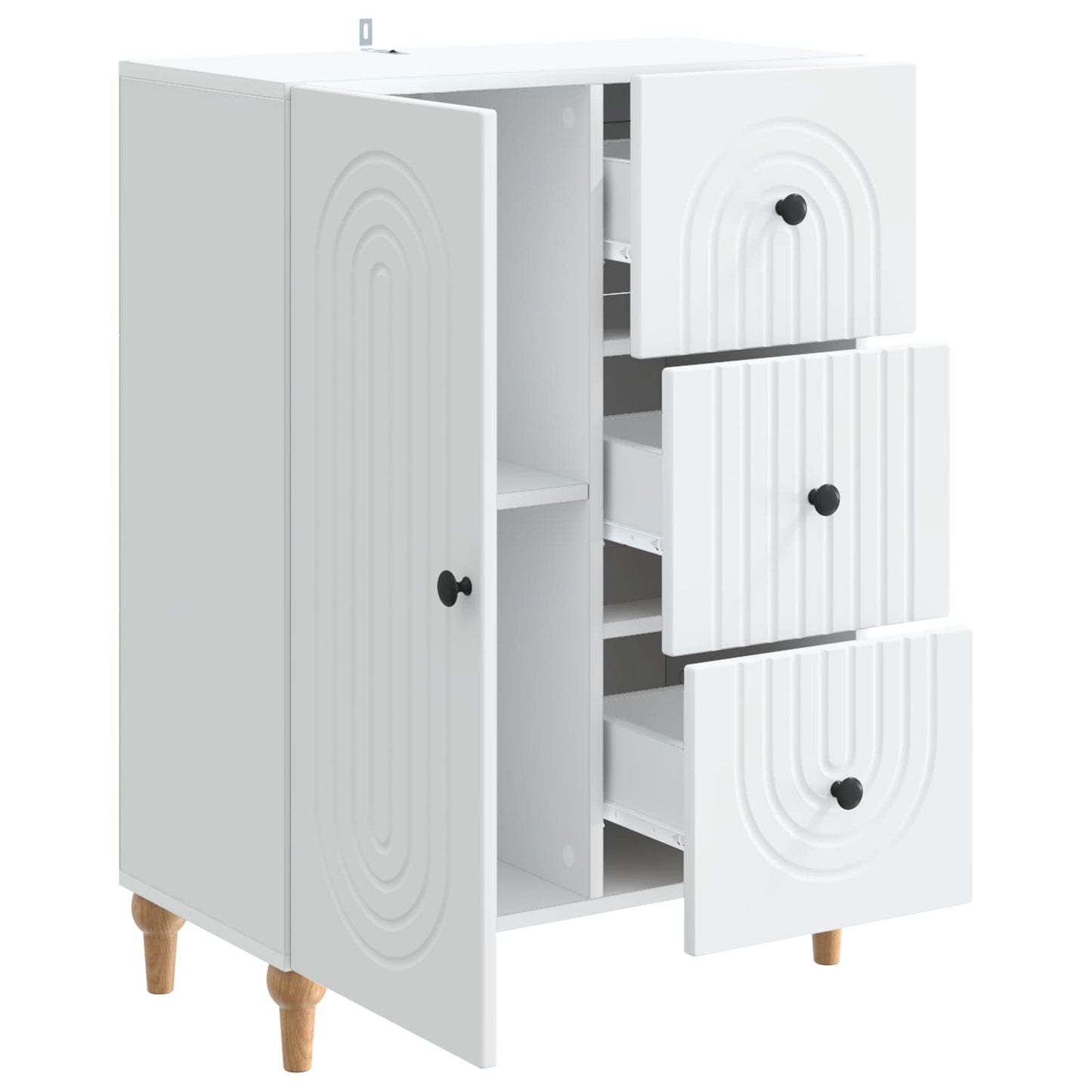 Sideboard White 66 x 34.5 x 90 cm Engineered Wood