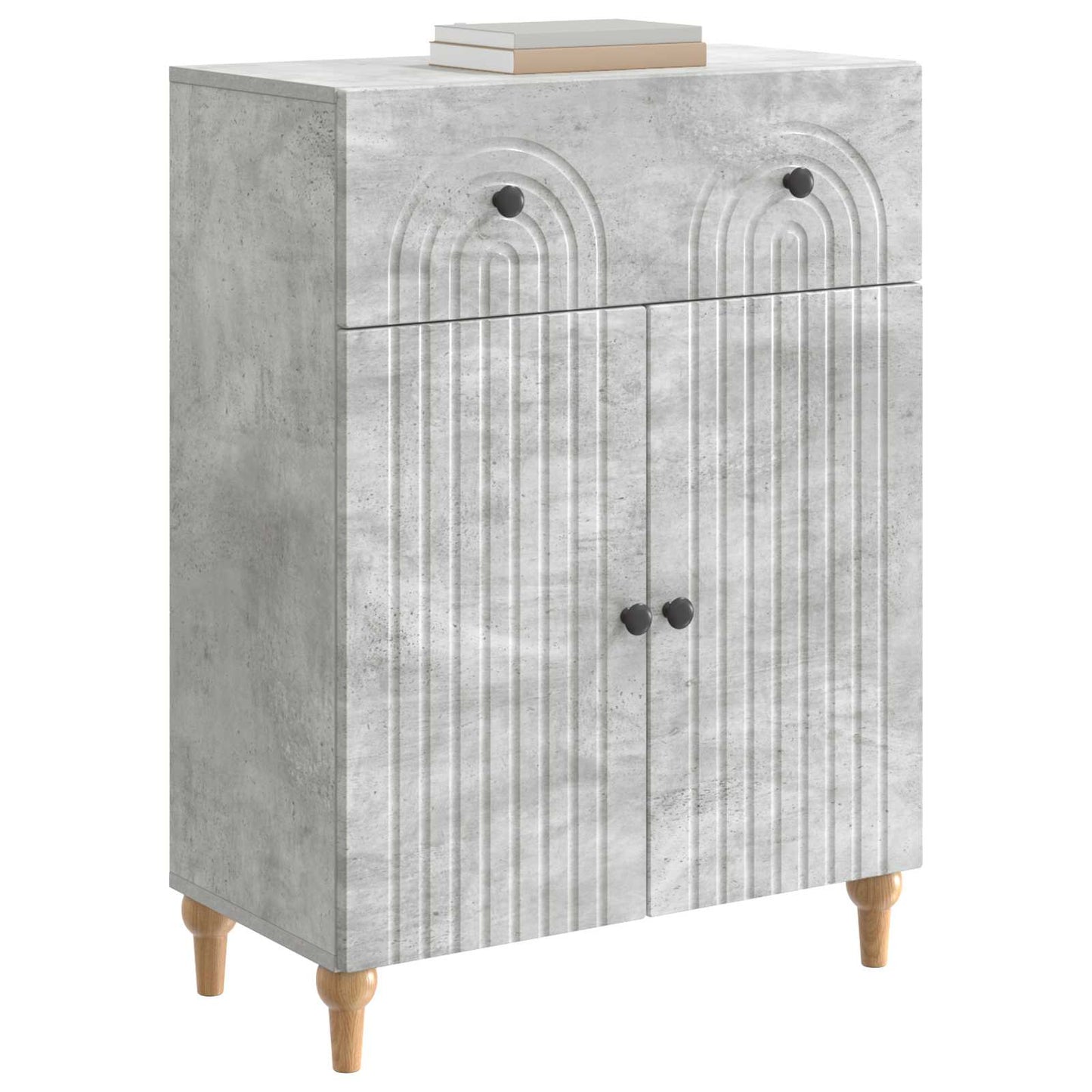 Sideboard Concrete Grey 66 x 34.5 x 90 cm Engineered Wood