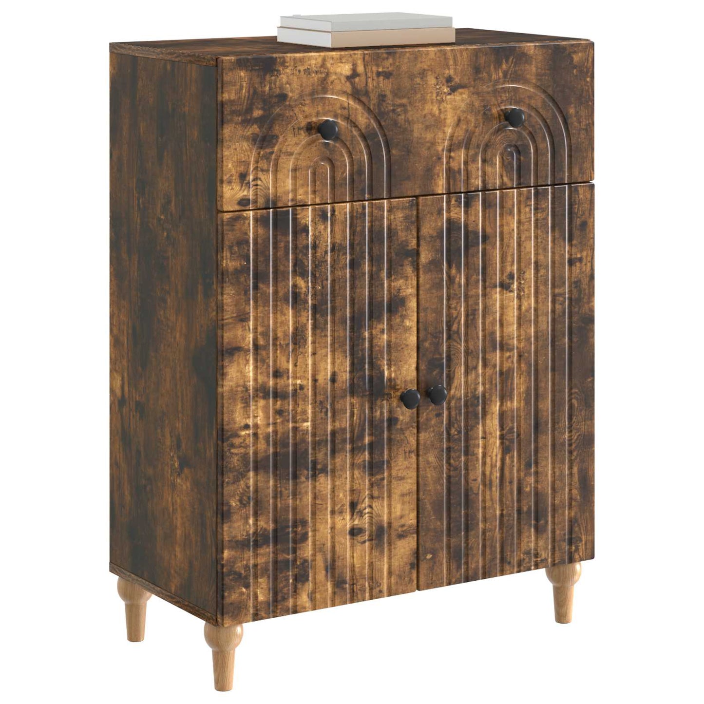 Sideboard Smoked Oak 66 x 34.5 x 90 cm Engineered Wood