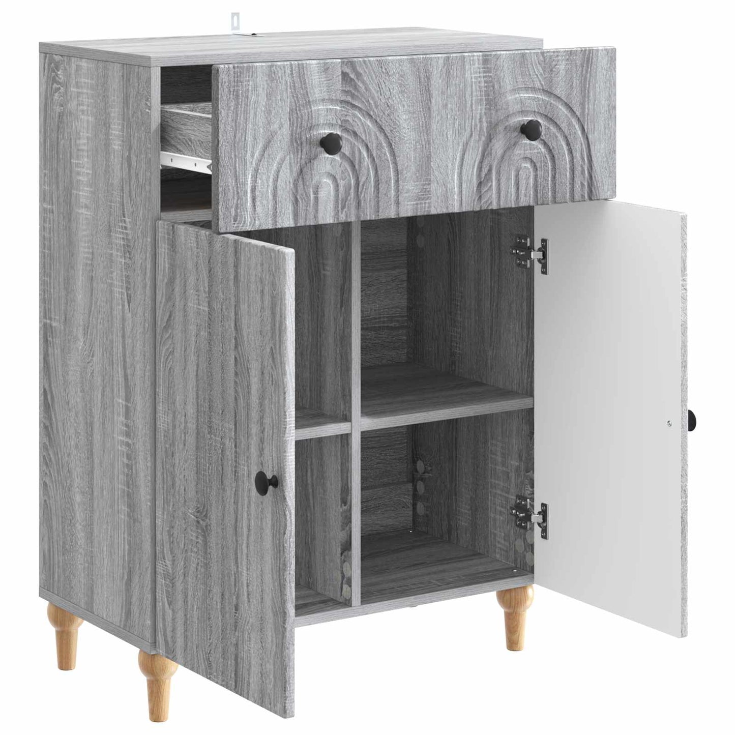Sideboard Grey Sonoma 66 x 34.5 x 90 cm Engineered Wood