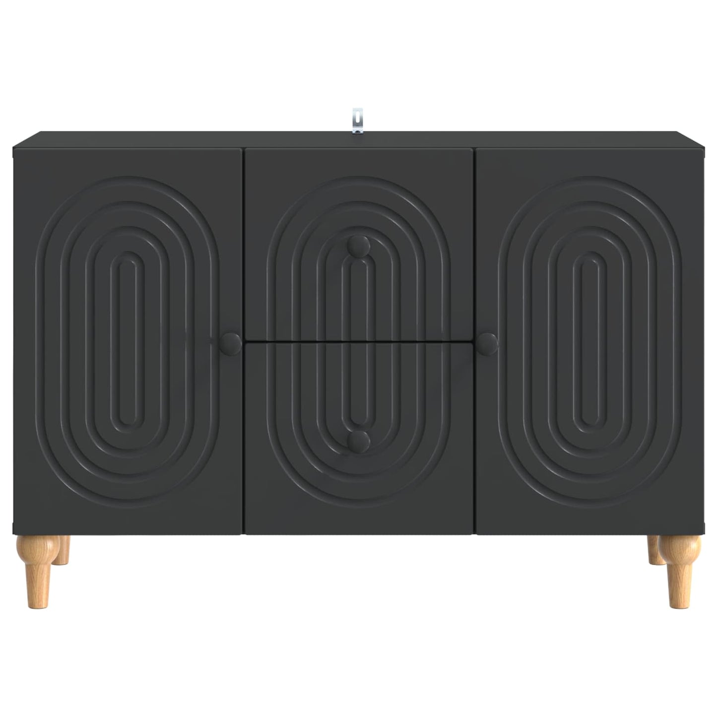 TV Cabinet with Drawer Black 89 x 34.5 x 60 cm Engineered Wood