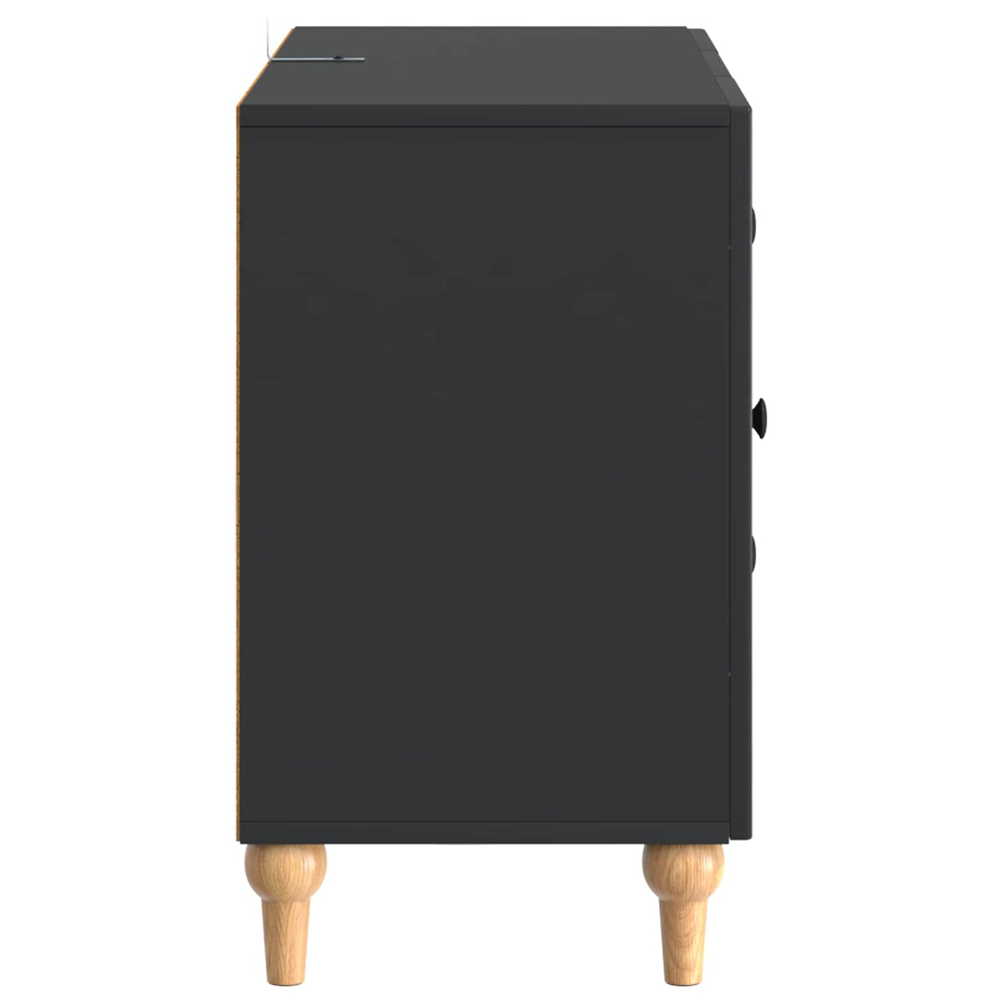 TV Cabinet with Drawer Black 89 x 34.5 x 60 cm Engineered Wood