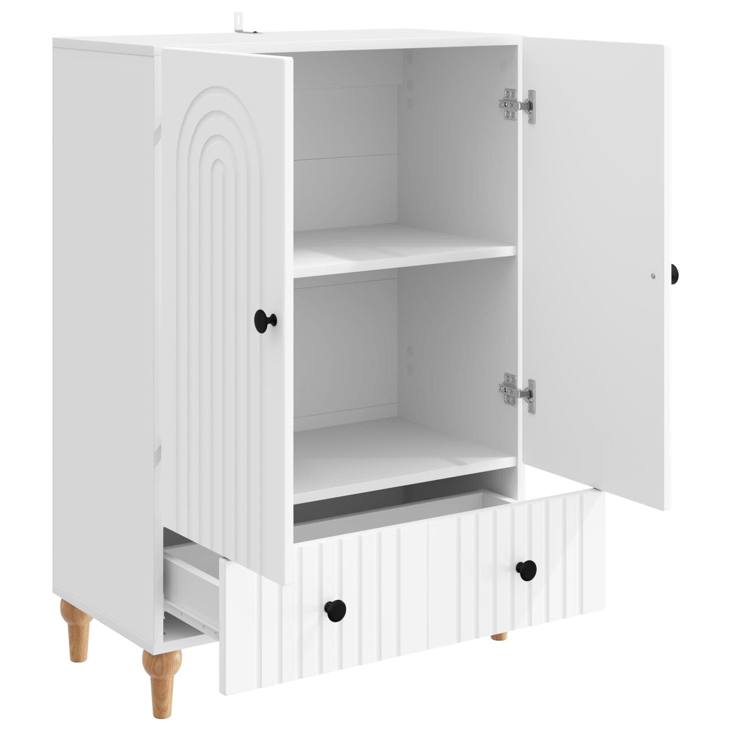 Sideboard White 66 x 34.5 x 95 cm Engineered Wood