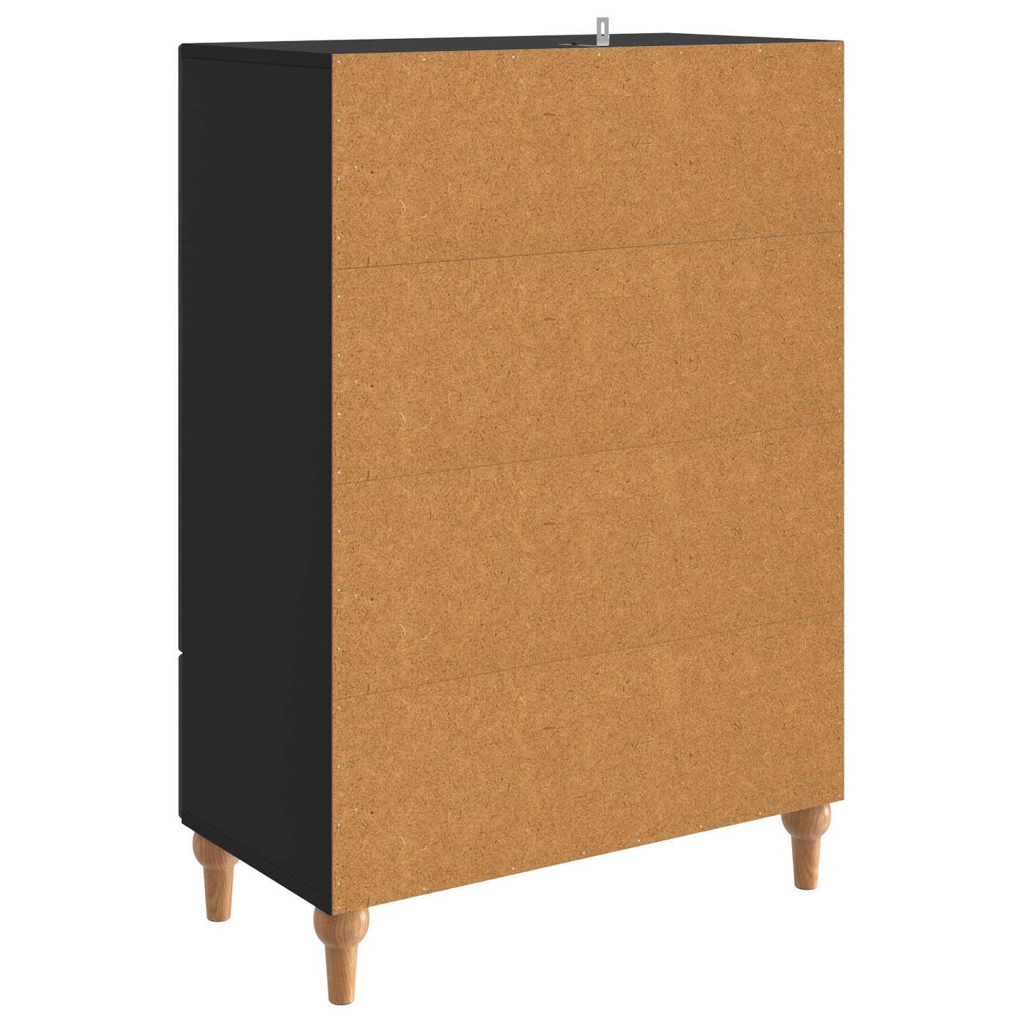 Sideboard with Drawer Black 66 x 34.5 x 95 cm Engineered Wood