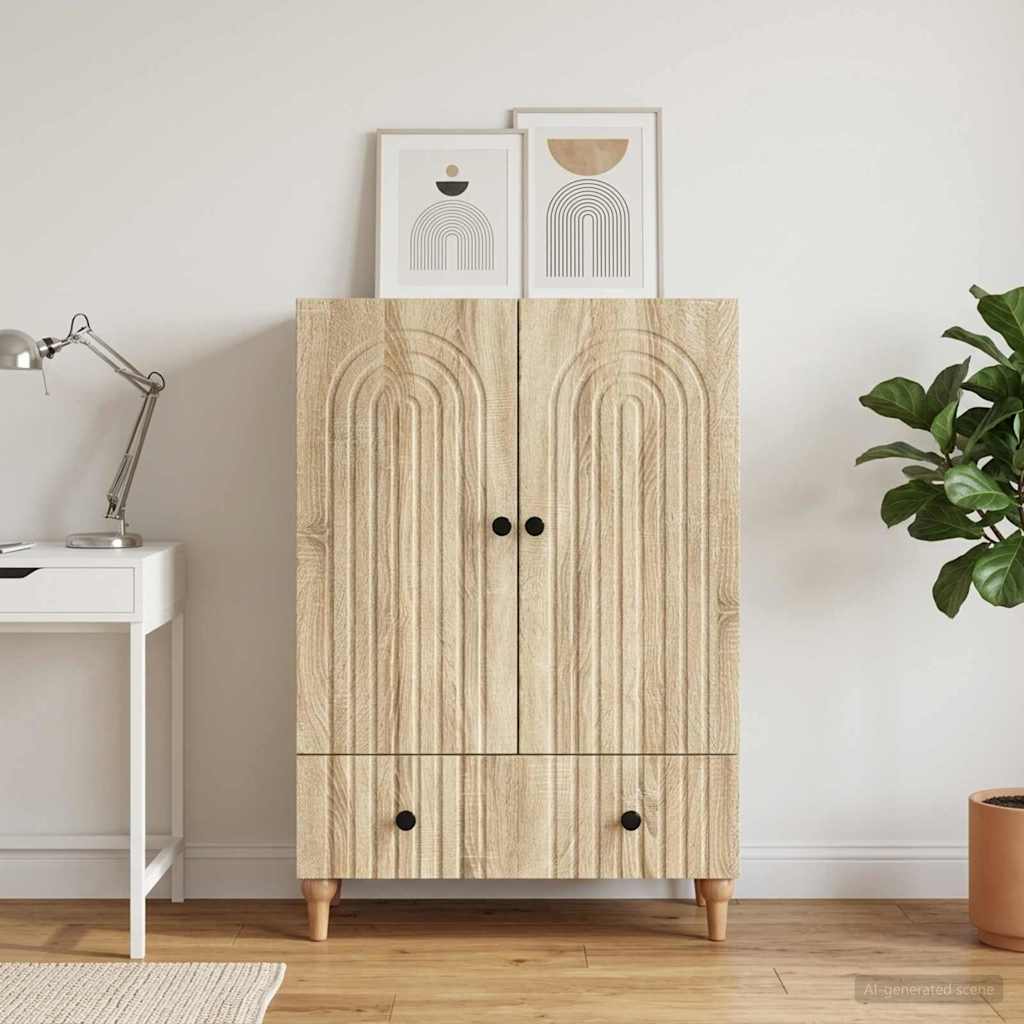 Sideboard Sonoma Oak 66 x 34.5 x 95 cm Engineered Wood