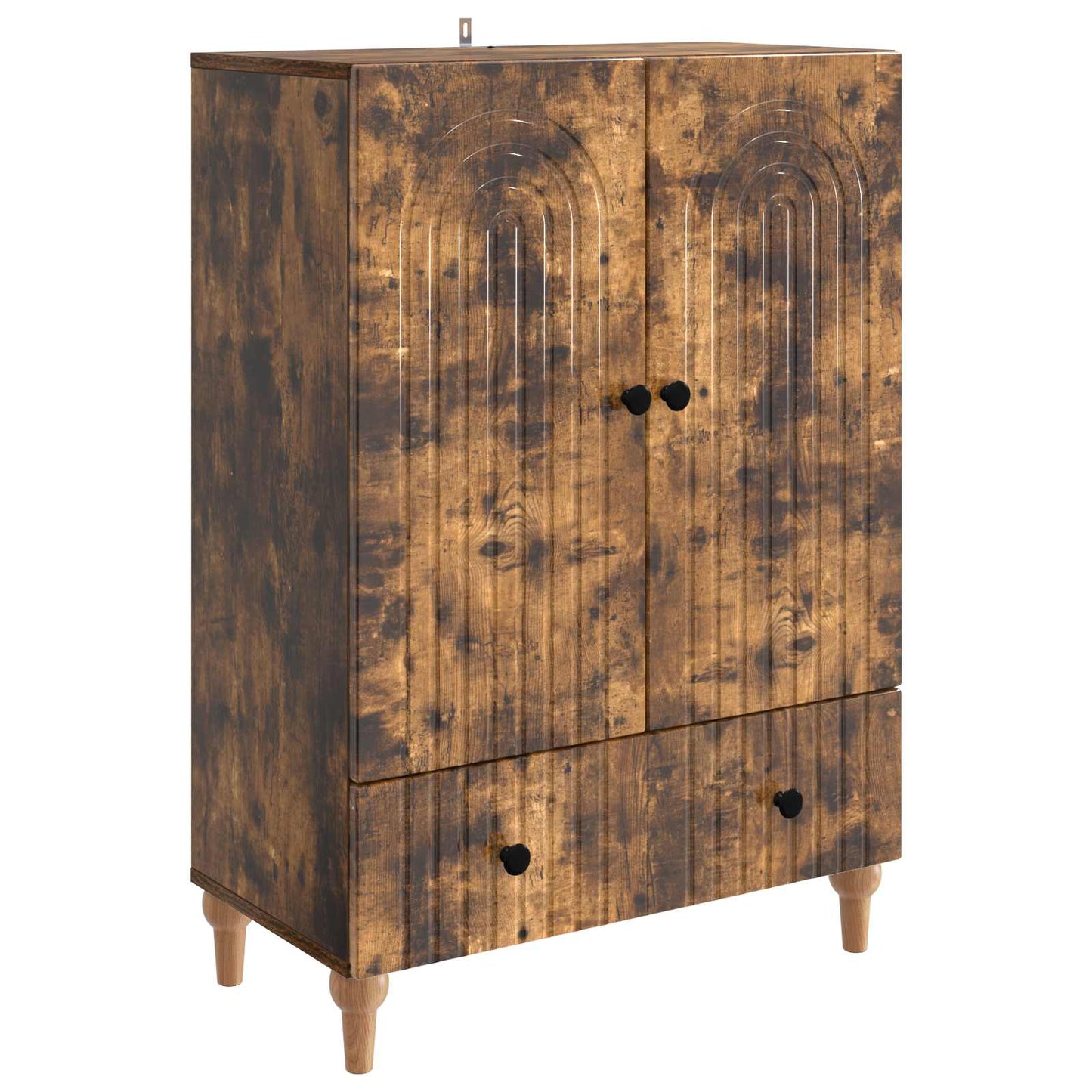 Sideboard Smoked Oak 66 x 34.5 x 95 cm Engineered Wood