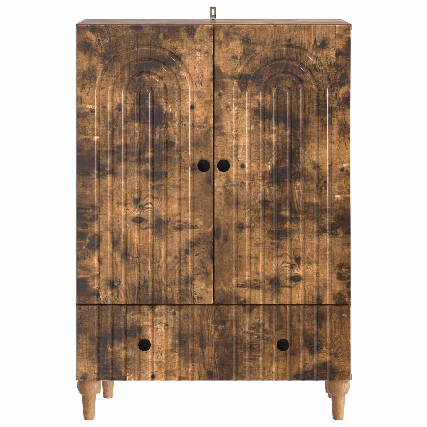 Sideboard Smoked Oak 66 x 34.5 x 95 cm Engineered Wood