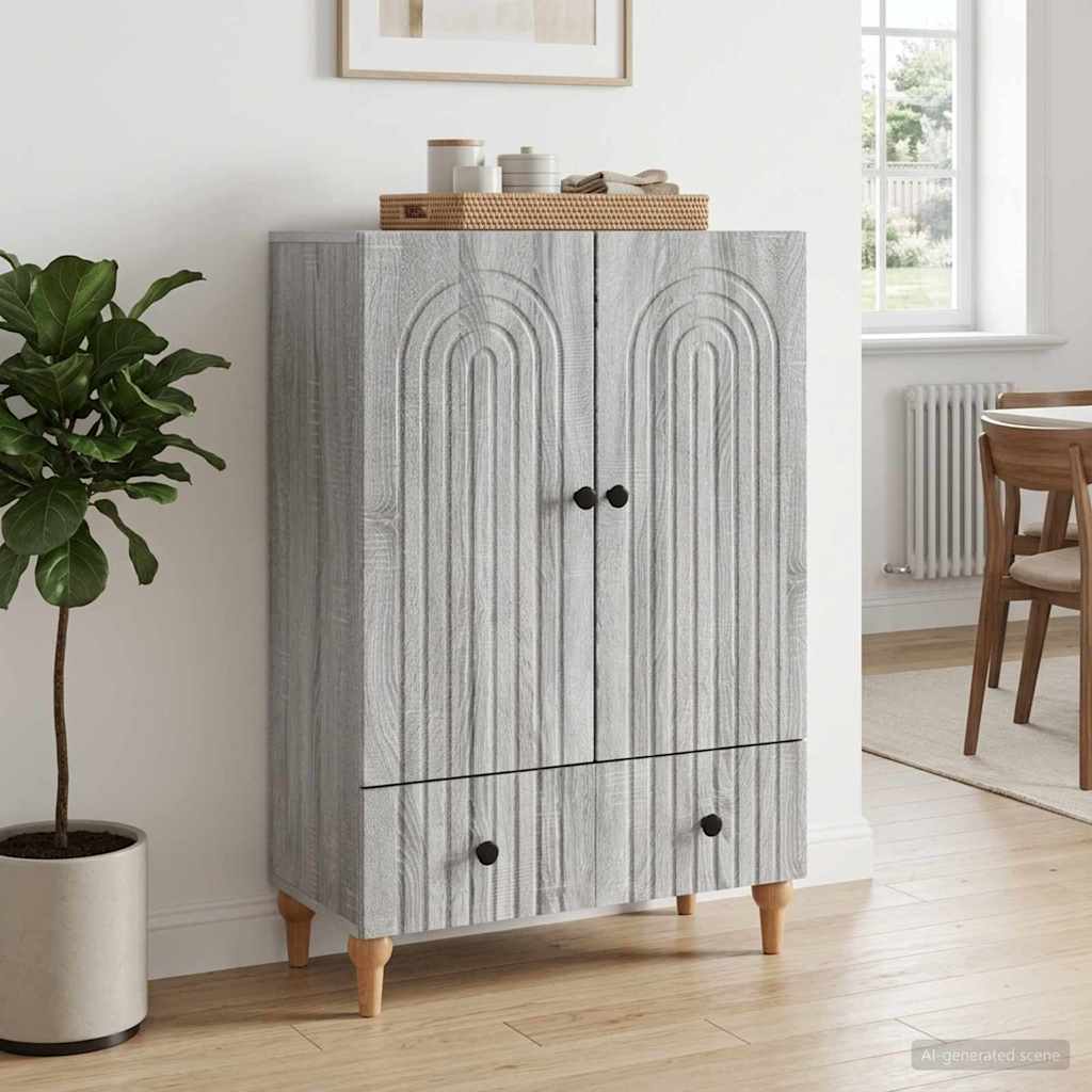 Sideboard Grey Sonoma 66 x 34.5 x 95 cm Engineered Wood