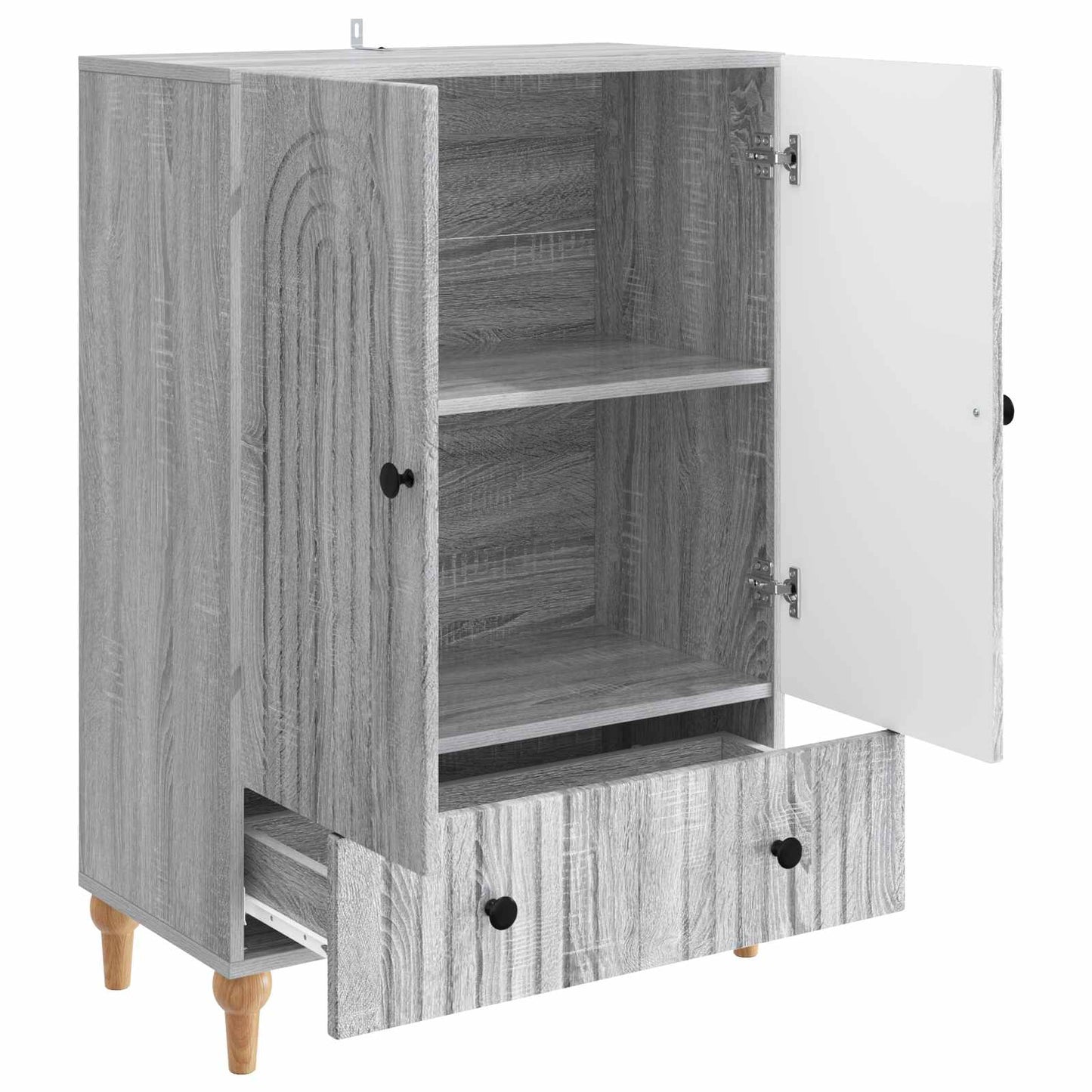 Sideboard Grey Sonoma 66 x 34.5 x 95 cm Engineered Wood