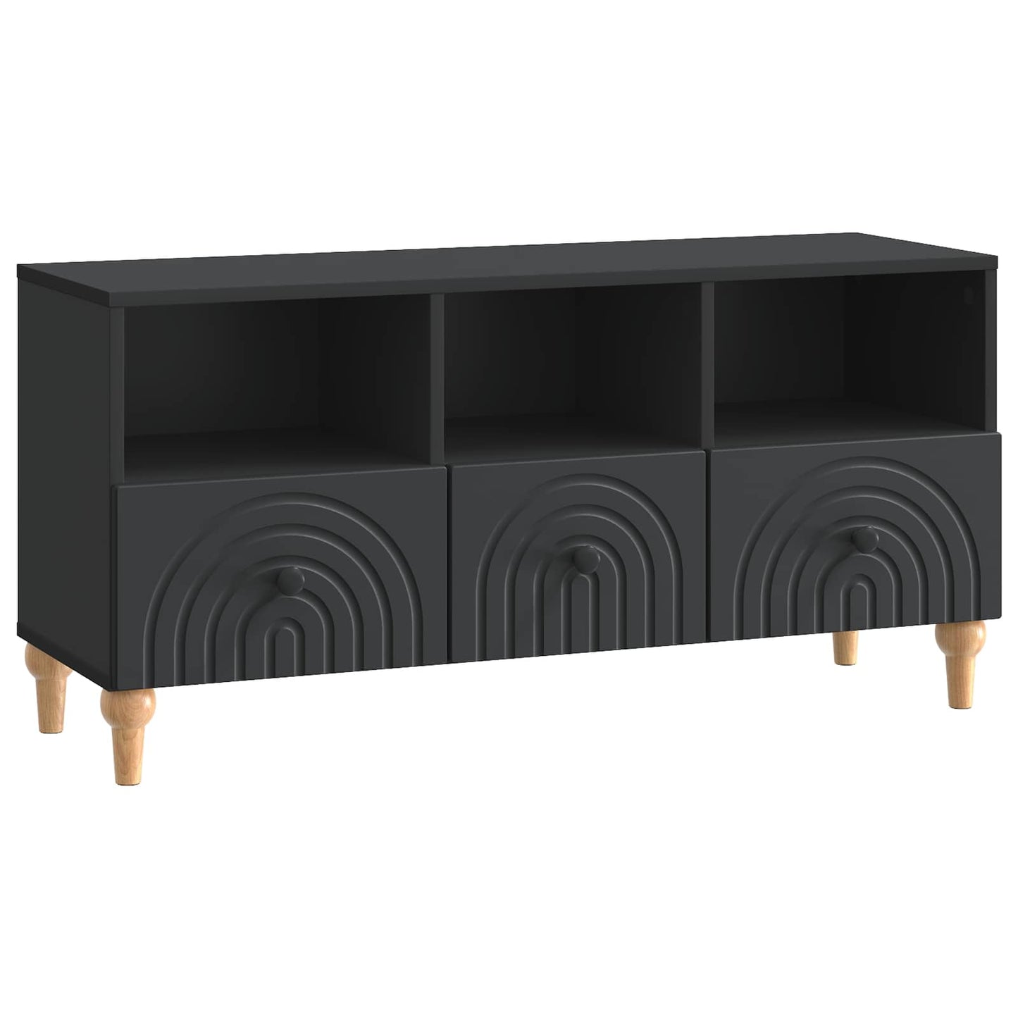 TV Cabinet Black 102 x 34.5 x 50 cm Engineered Wood