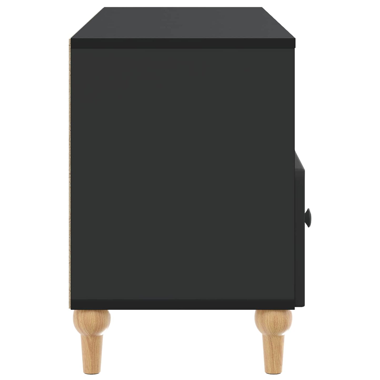 TV Cabinet Black 102 x 34.5 x 50 cm Engineered Wood