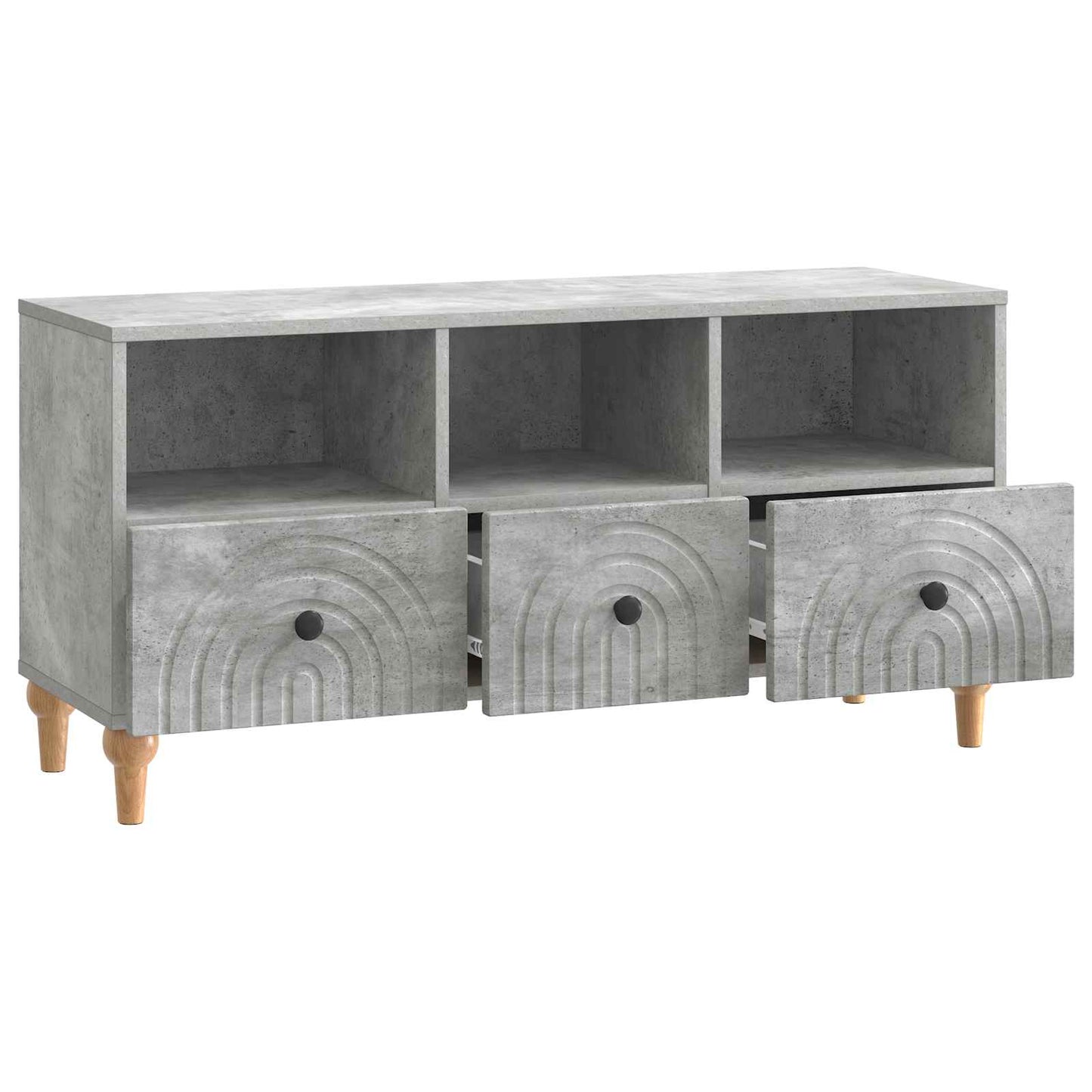 TV Cabinet Concrete Grey 102 x 34.5 x 50 cm Engineered Wood
