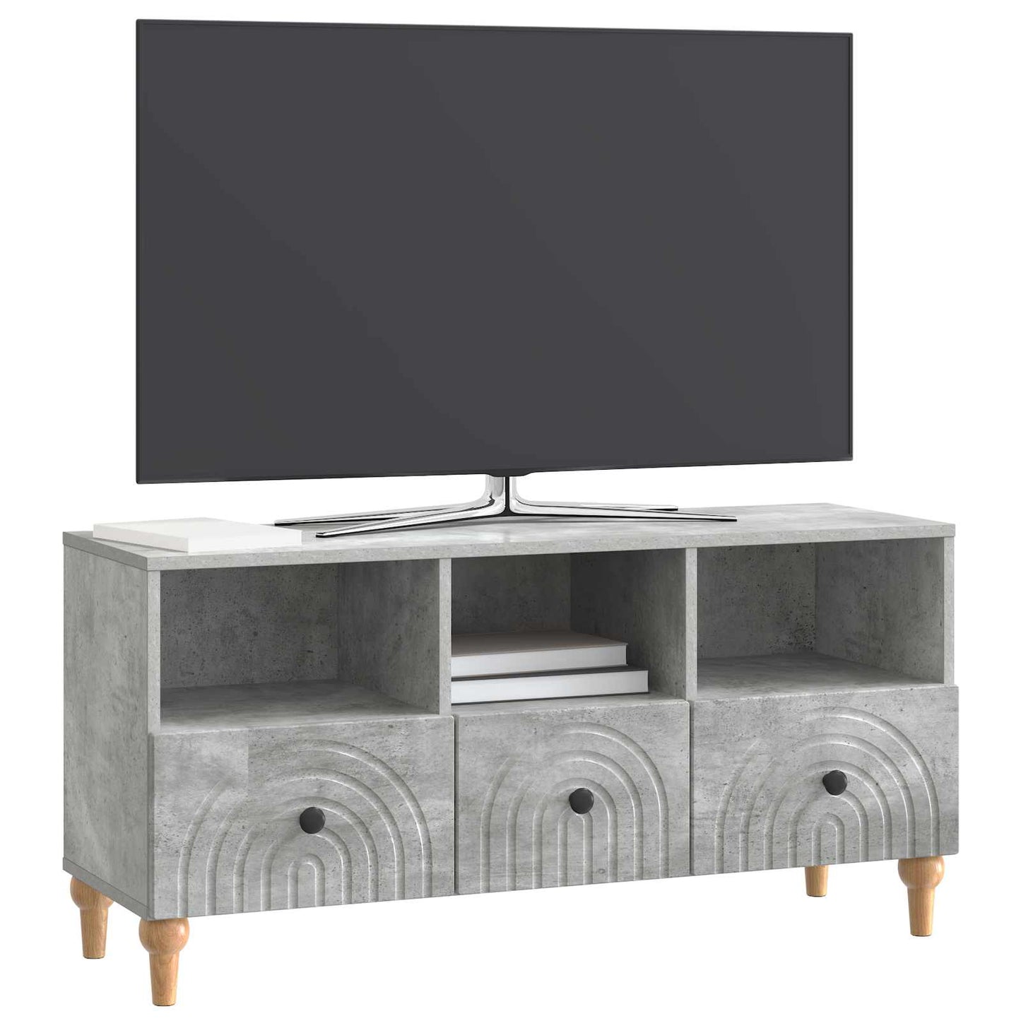TV Cabinet Concrete Grey 102 x 34.5 x 50 cm Engineered Wood
