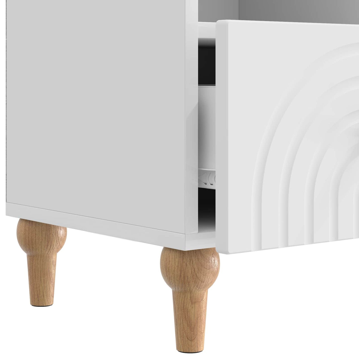 TV Cabinet High Gloss White 102 x 34.5 x 50 cm Engineered Wood