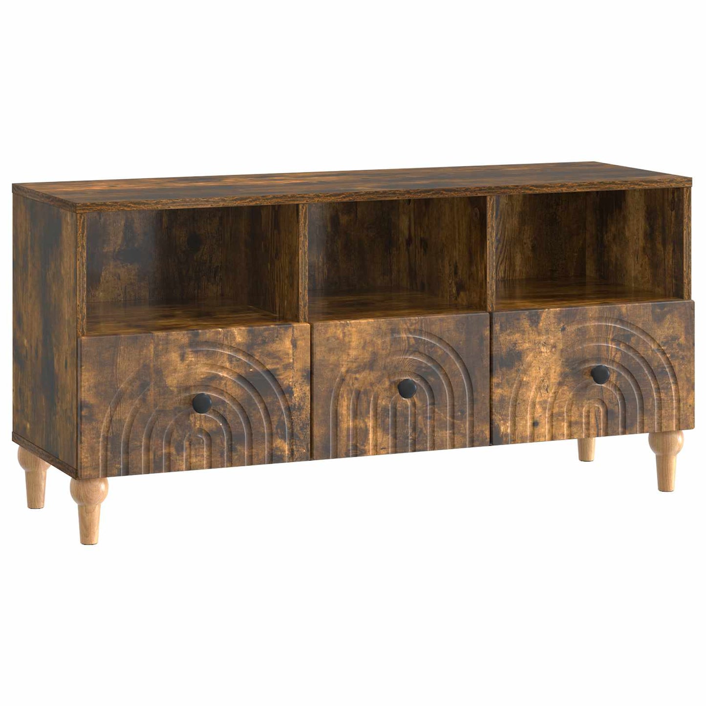 TV Cabinet Smoked Oak 102 x 34.5 x 50 cm Engineered Wood