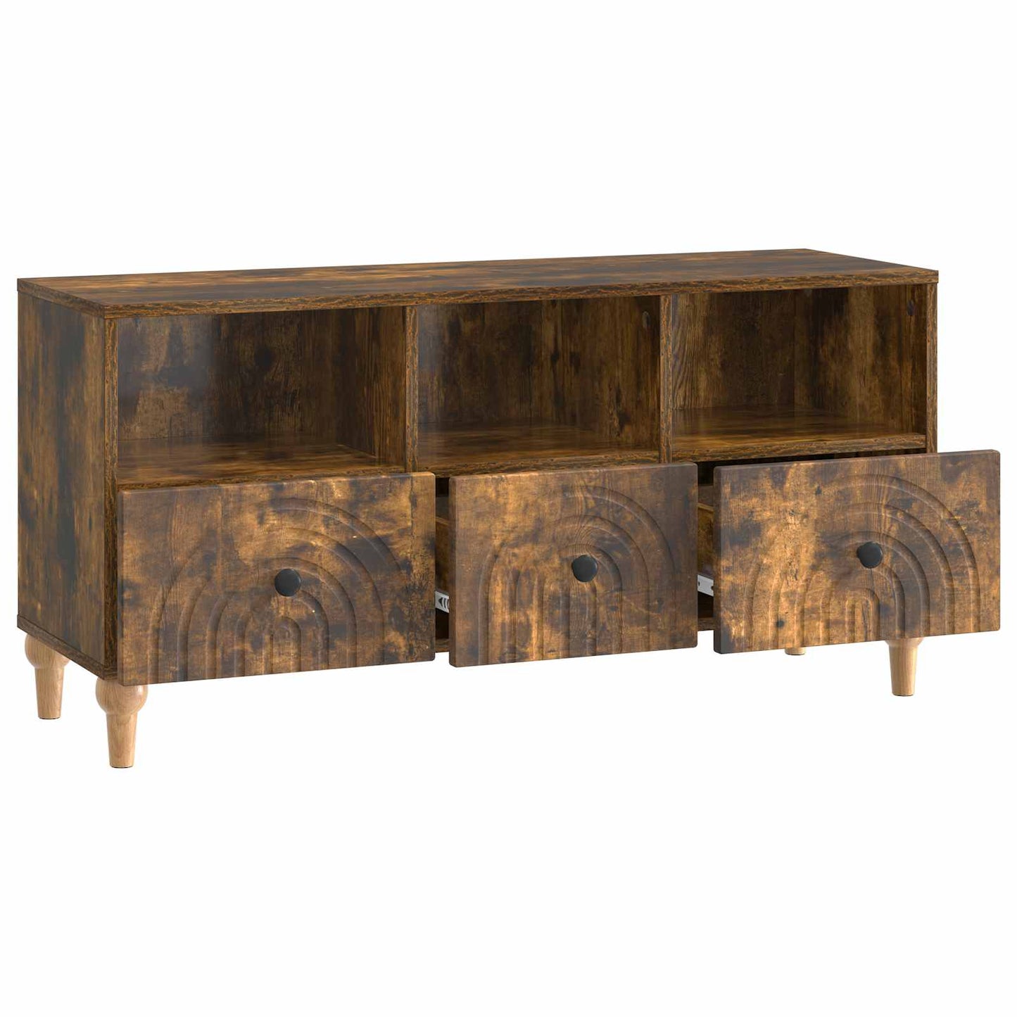 TV Cabinet Smoked Oak 102 x 34.5 x 50 cm Engineered Wood