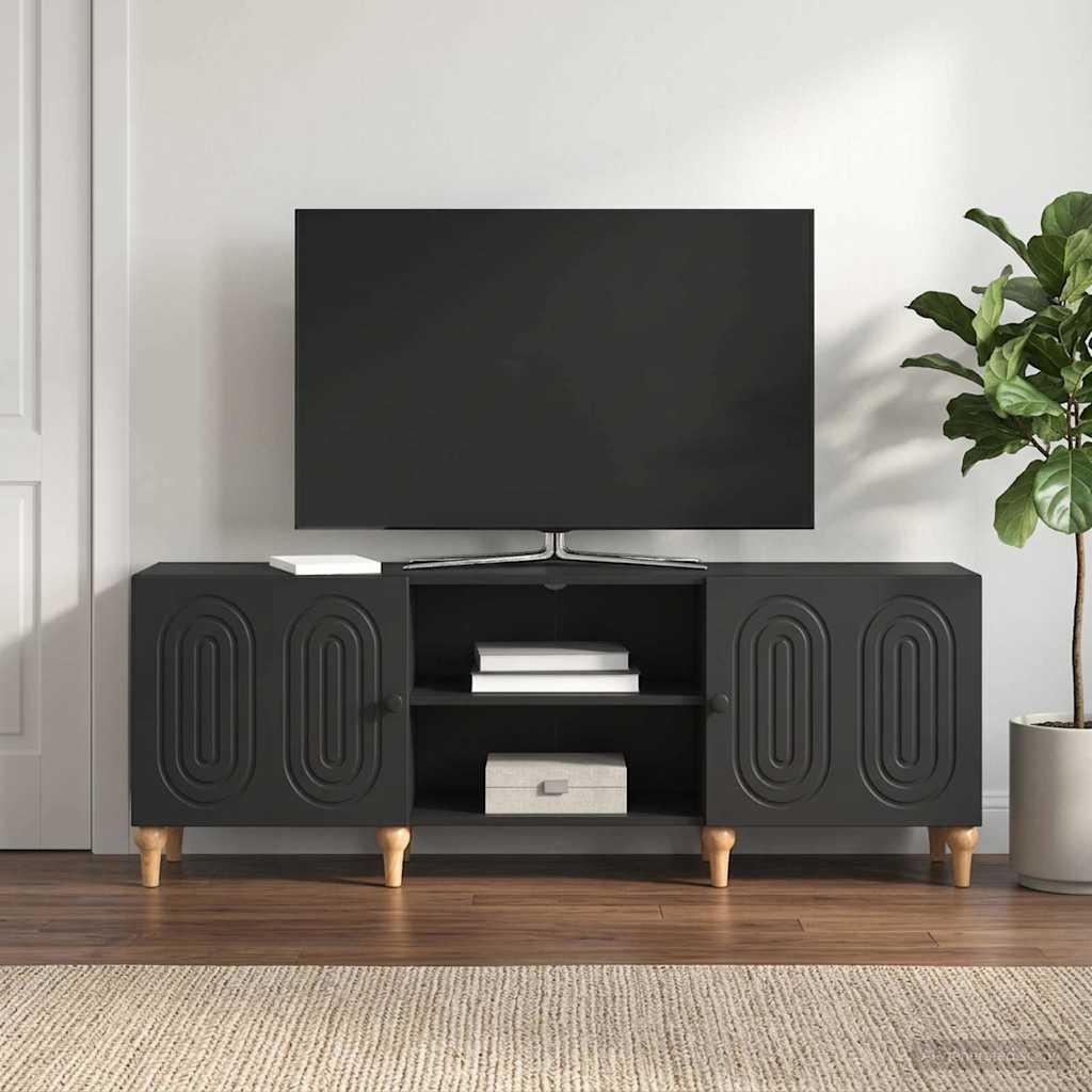 TV Cabinet 150 x 31 x 50 cm Black Engineered Wood