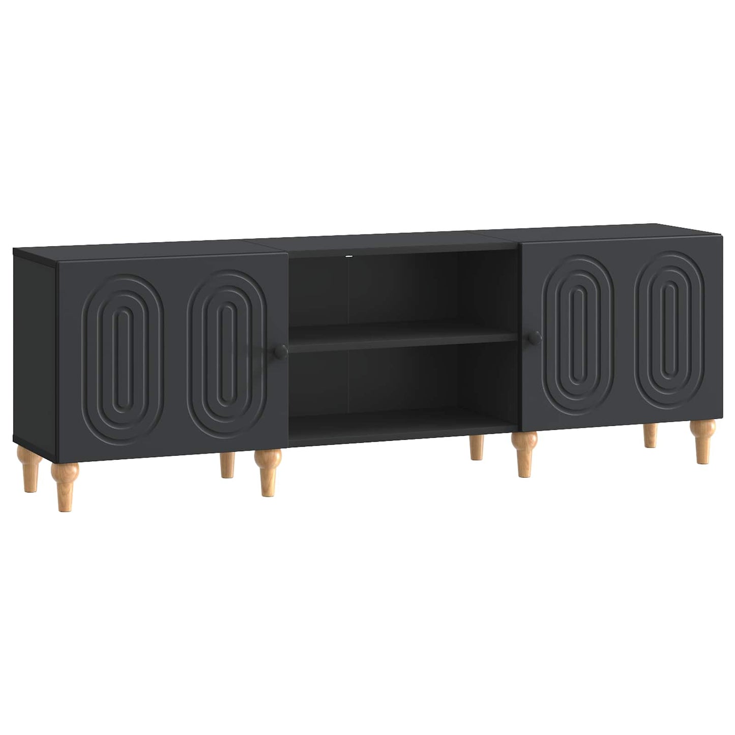 TV Cabinet Black 150 x 31 x 50 cm Engineered Wood