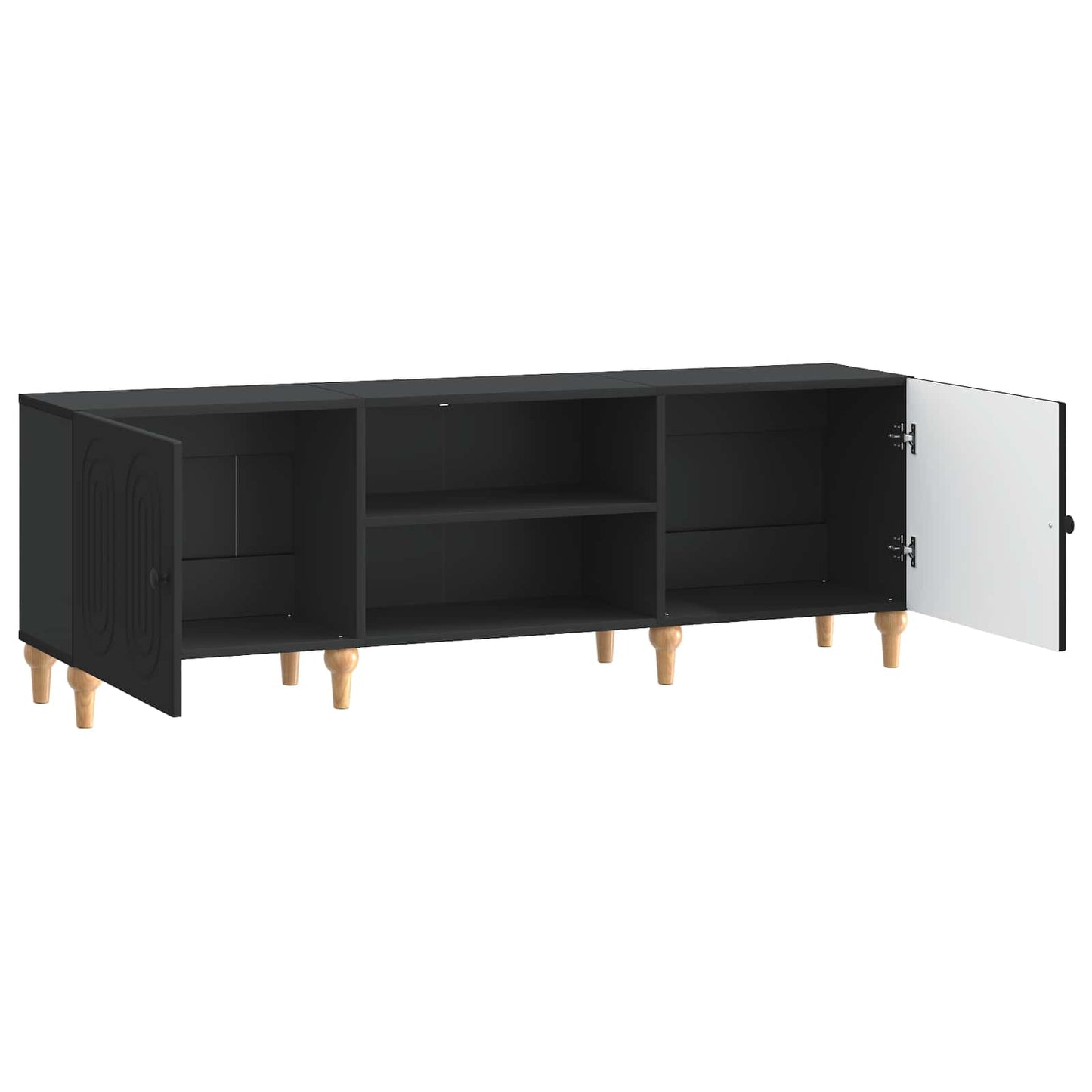 TV Cabinet 150 x 31 x 50 cm Black Engineered Wood