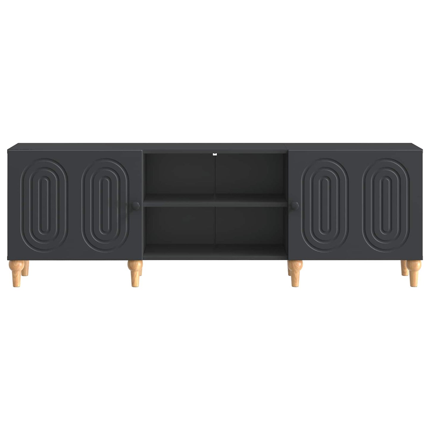 TV Cabinet 150 x 31 x 50 cm Black Engineered Wood