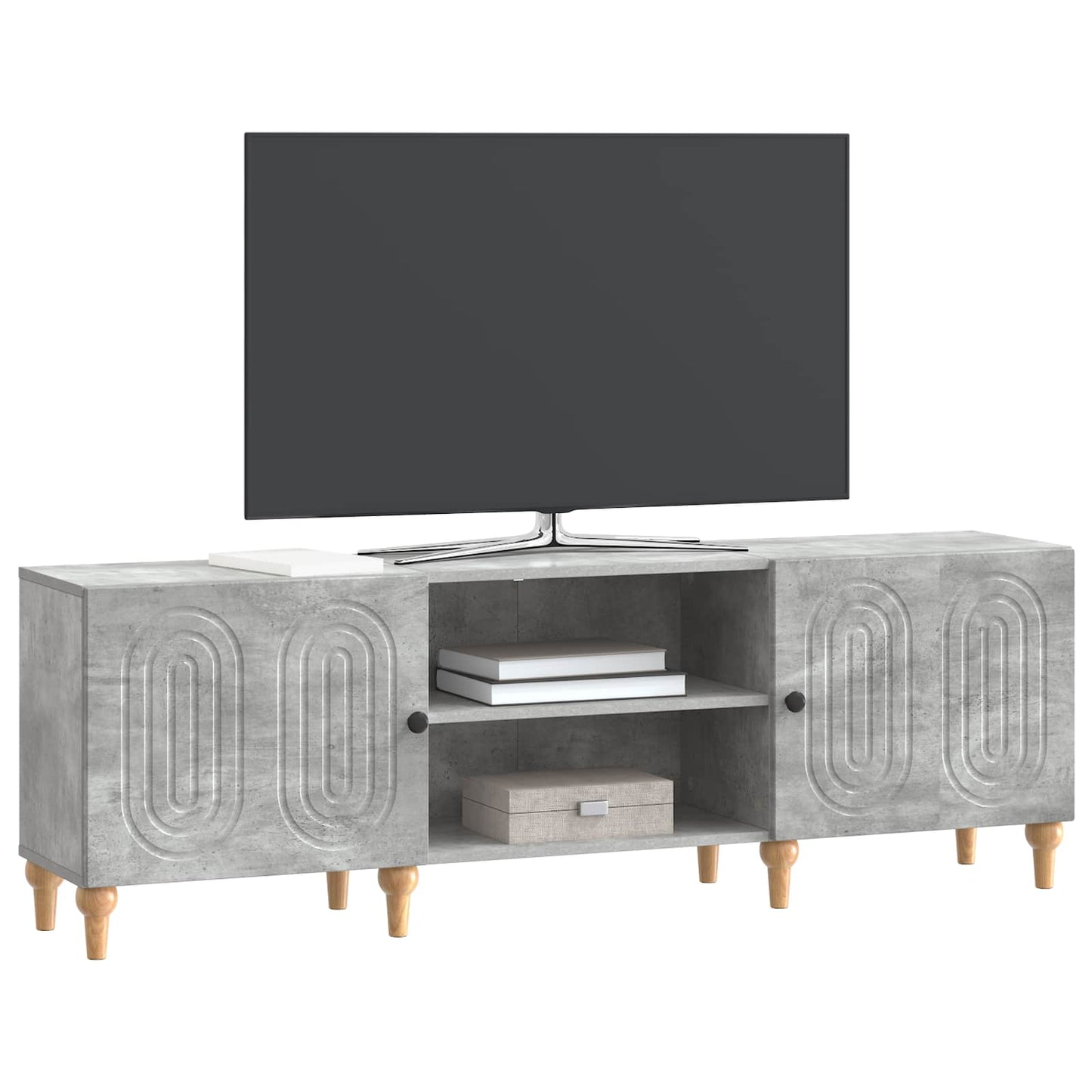TV Cabinet Concrete Grey 150 x 31 x 50 cm Engineered Wood