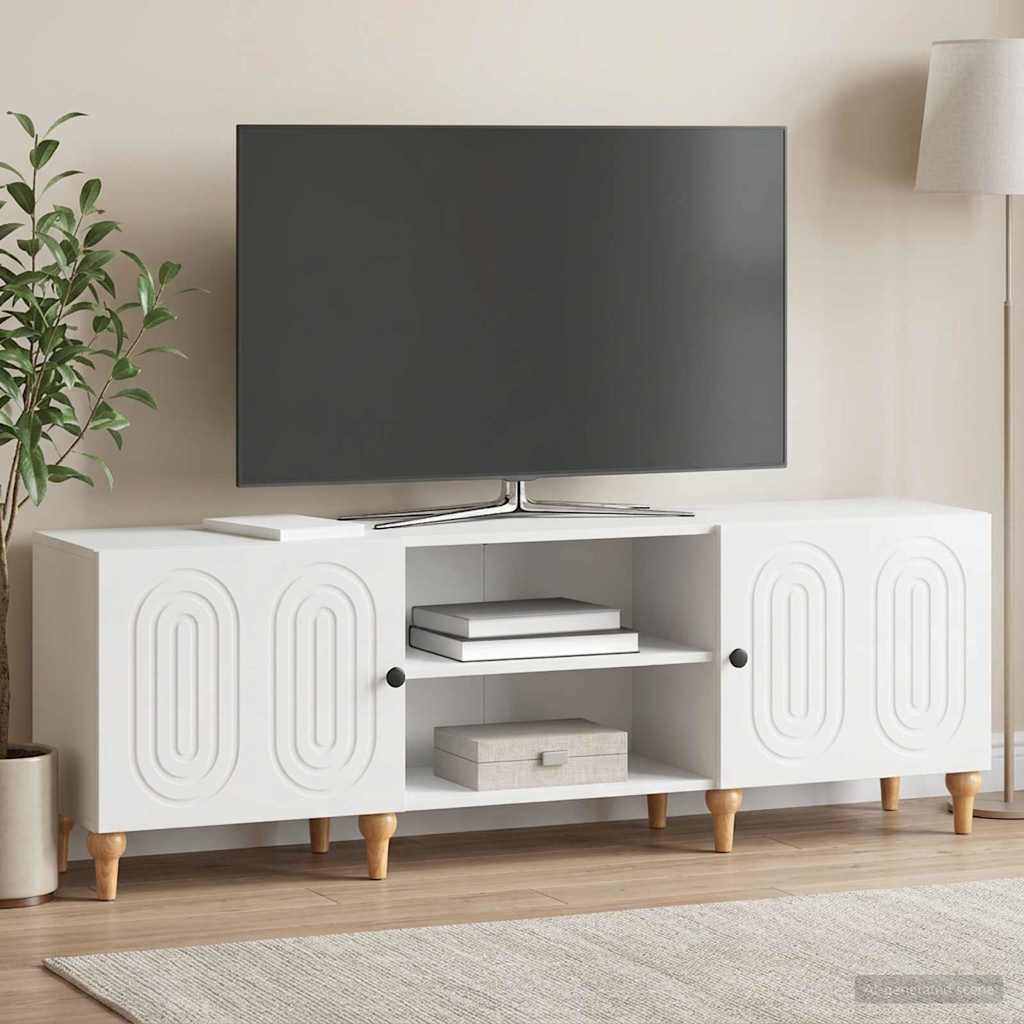 TV Cabinet High Gloss White 150 x 31 x 50 cm Engineered Wood