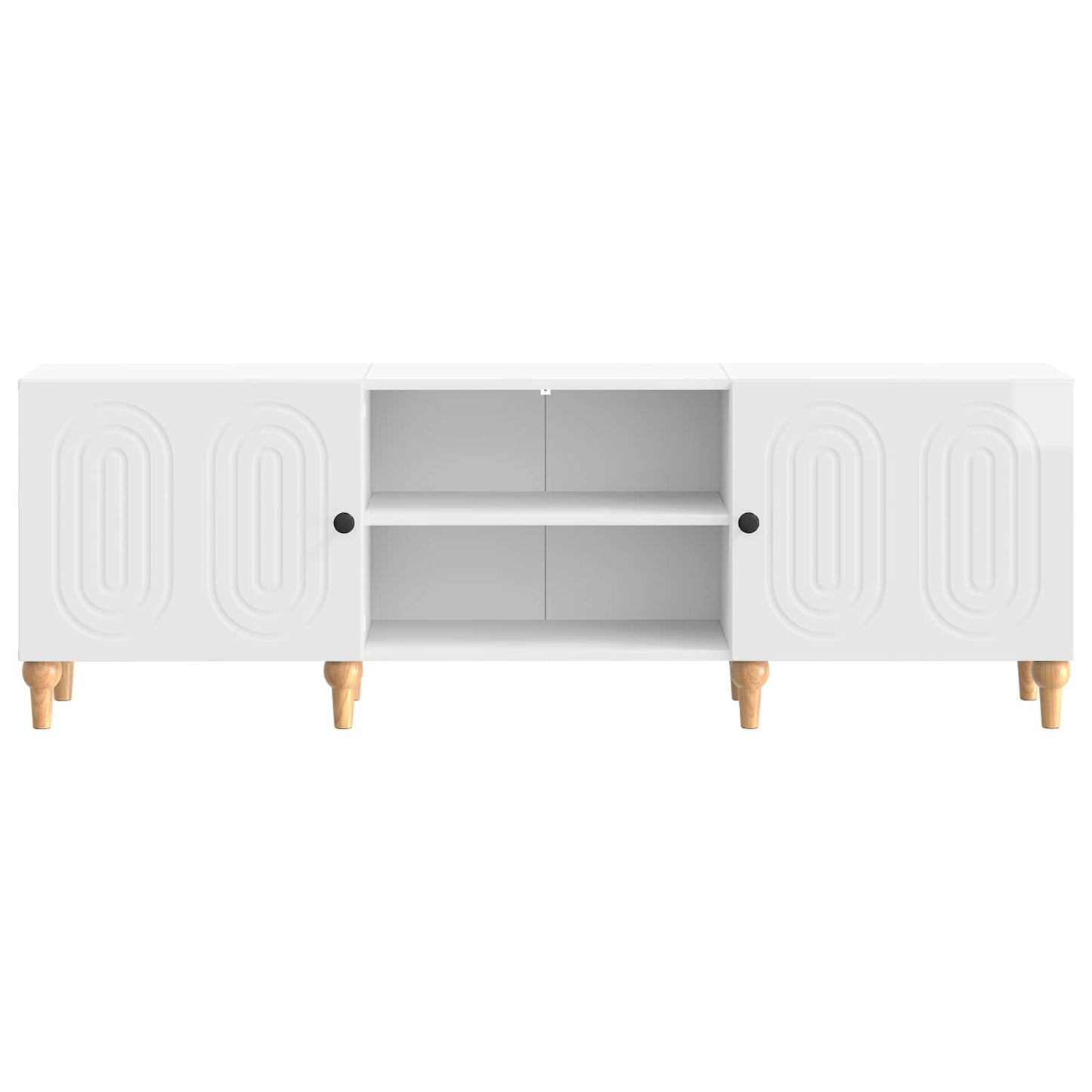 TV Cabinet 150 x 31 x 50 cm High Gloss White Engineered Wood