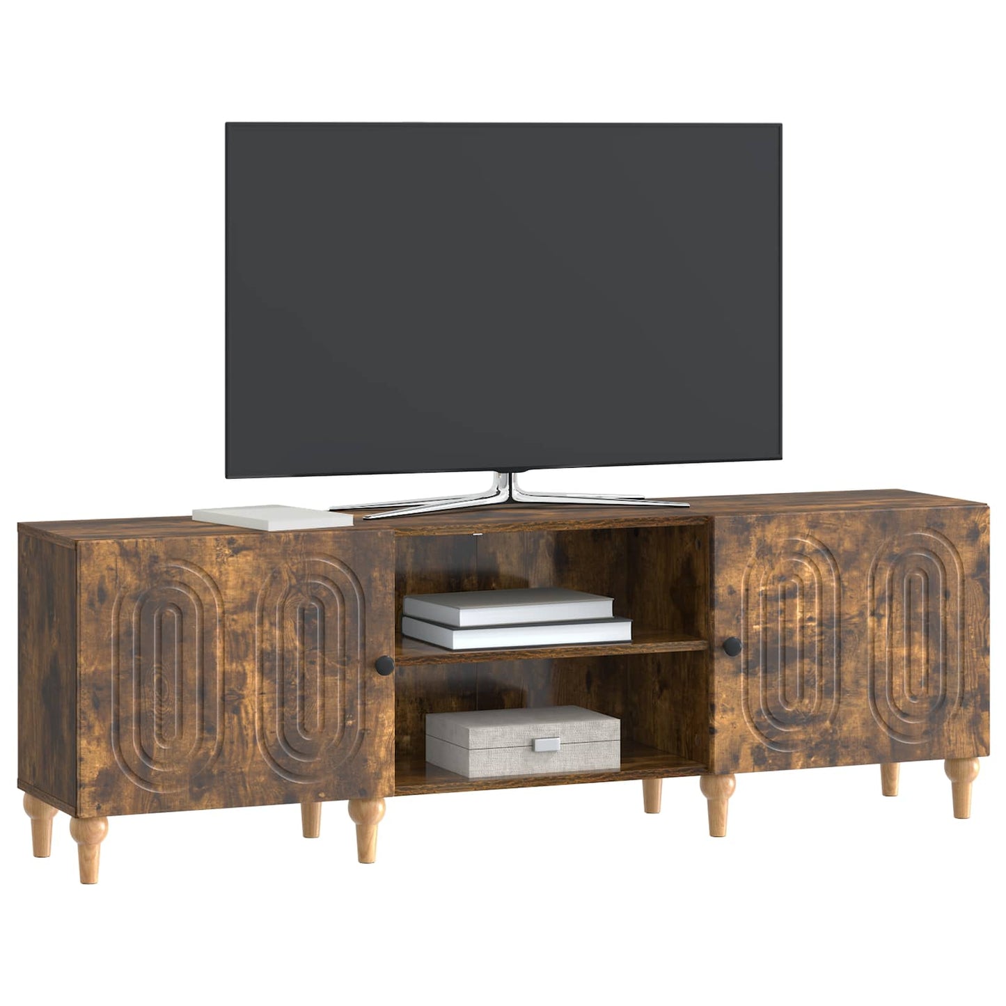 TV Cabinet Smoked Oak 150 x 31 x 50 cm Engineered Wood
