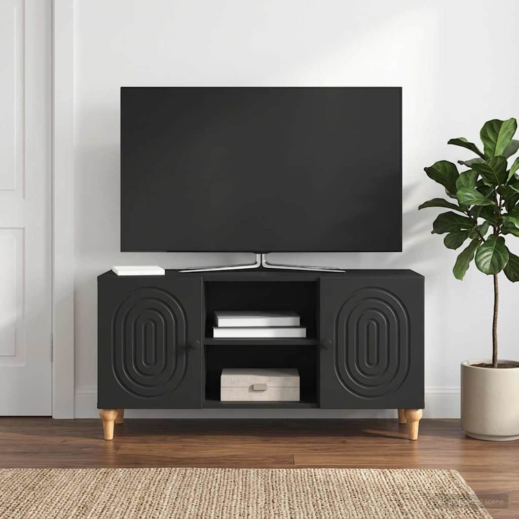 TV Cabinet Black 102 x 34.5 x 50 cm Engineered Wood