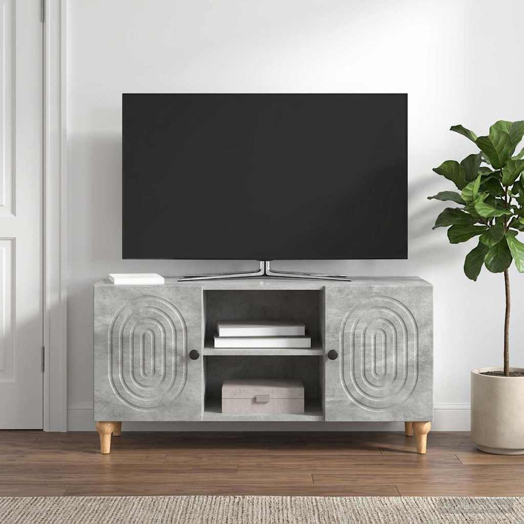 TV Cabinet Concrete Grey 102 x 34.5 x 50 cm Engineered Wood