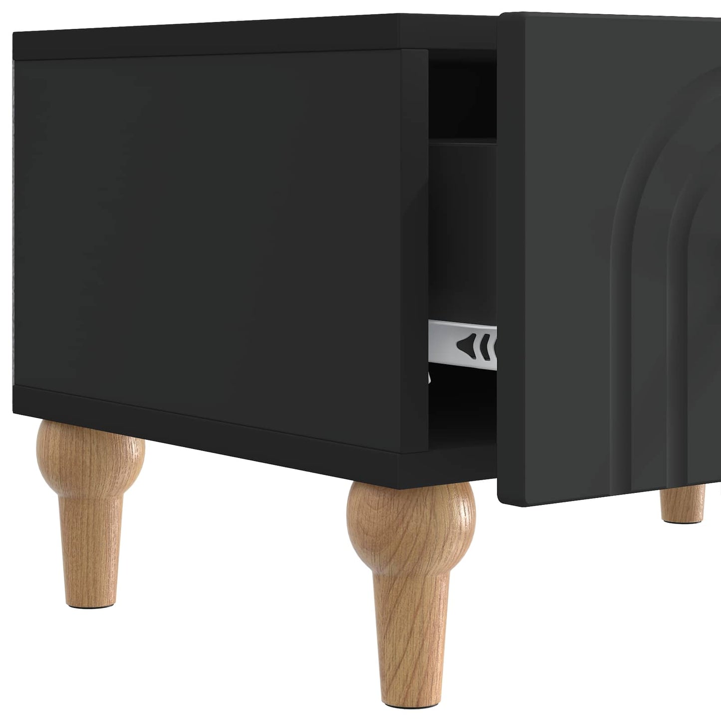TV Cabinet with Drawer Black 147 x 34.5 x 30 cm Engineered Wood
