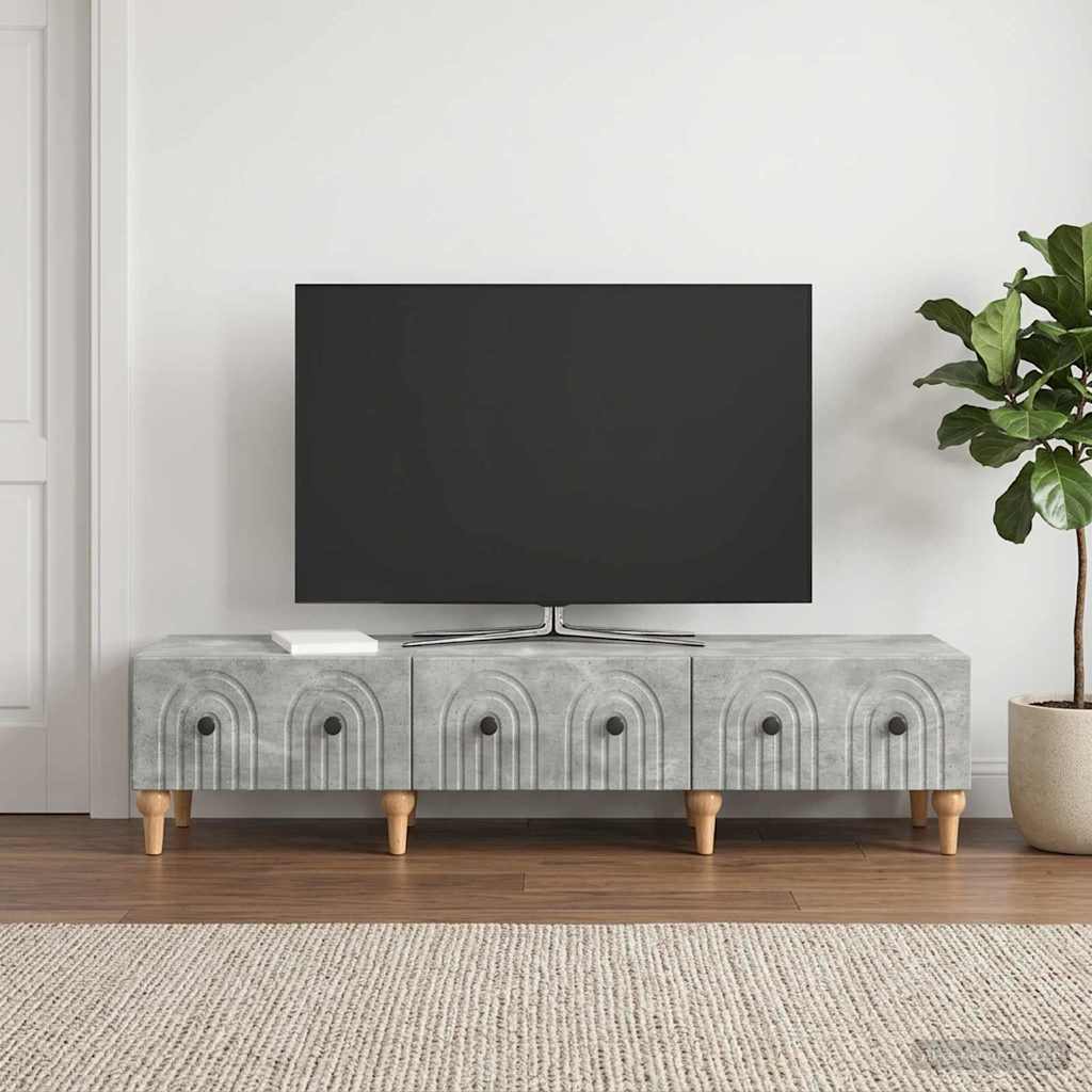 TV Cabinet Concrete Grey 147 x 34.5 x 30 cm Engineered Wood