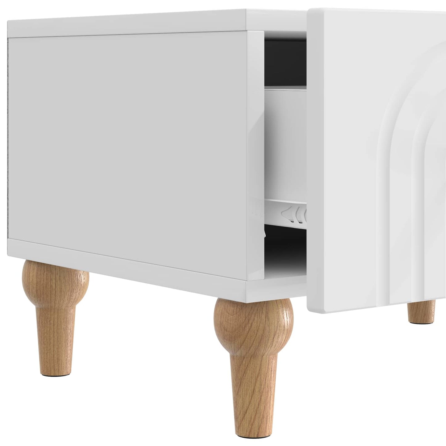 TV Cabinet High Gloss White 147 x 34.5 x 30 cm Engineered Wood