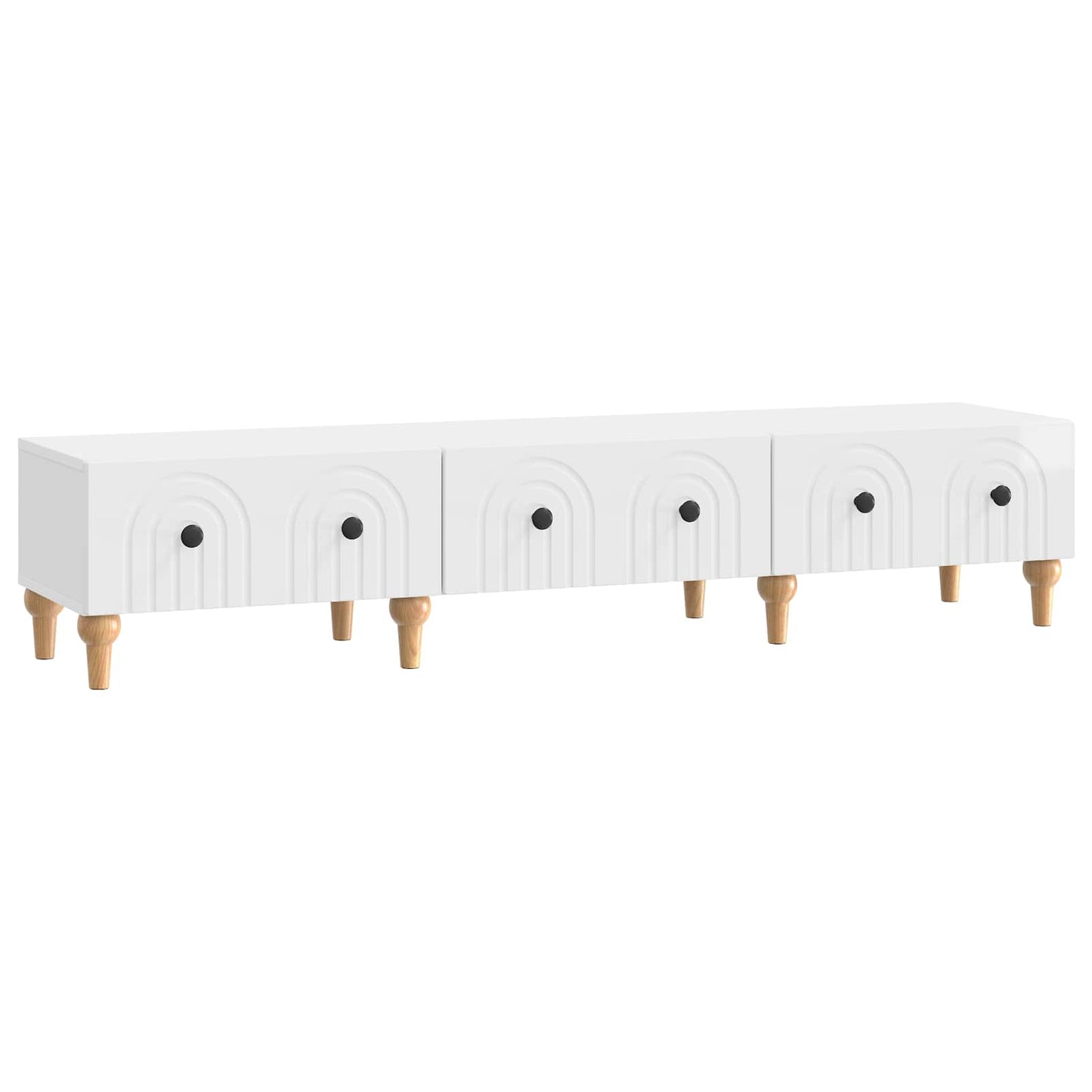 TV Cabinet High Gloss White 147 x 34.5 x 30 cm Engineered Wood