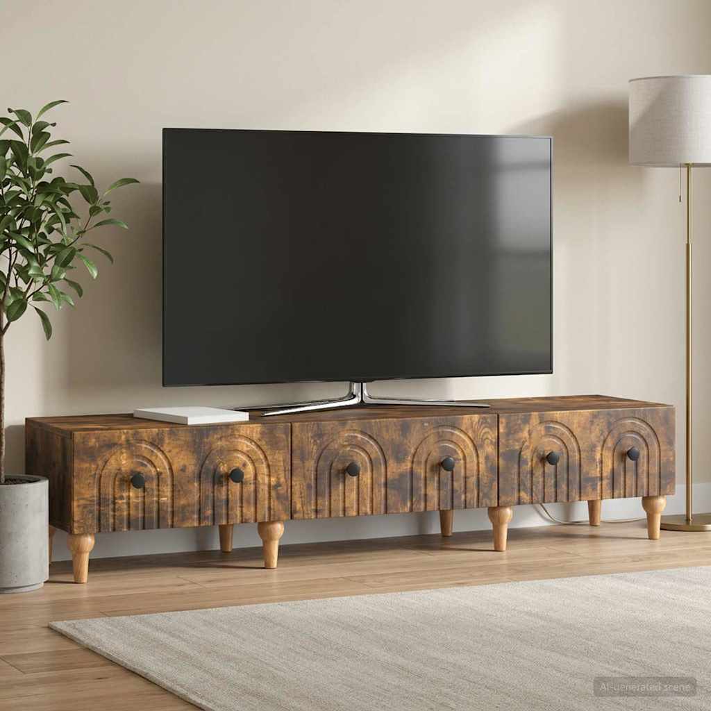 TV Cabinet Smoked Oak 147 x 34.5 x 30 cm Engineered Wood