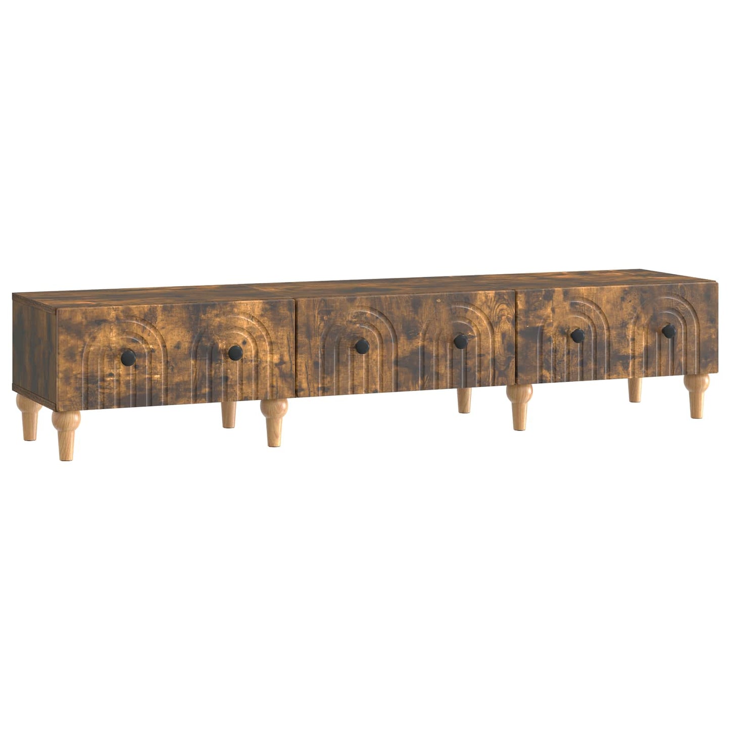 TV Cabinet Smoked Oak 147 x 34.5 x 30 cm Engineered Wood