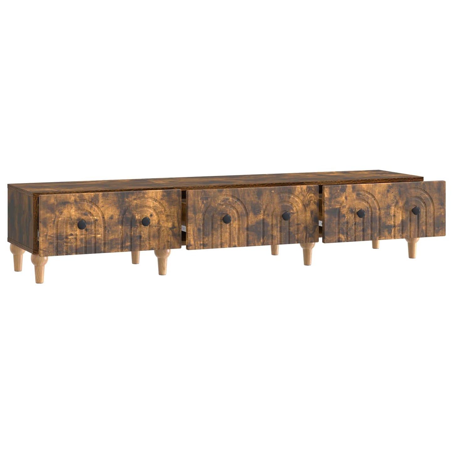 TV Cabinet Smoked Oak 147 x 34.5 x 30 cm Engineered Wood