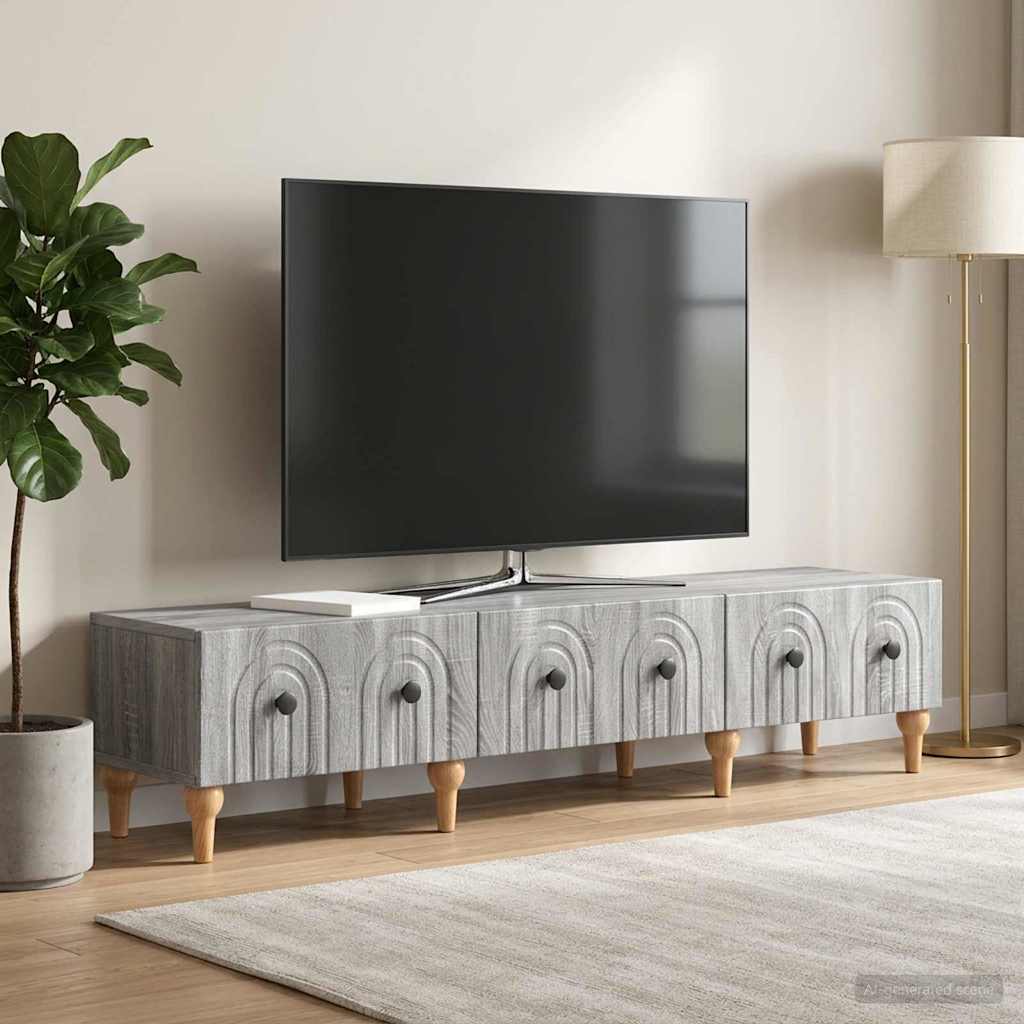 TV Cabinet Grey Sonoma 147 x 34.5 x 30 cm Engineered Wood