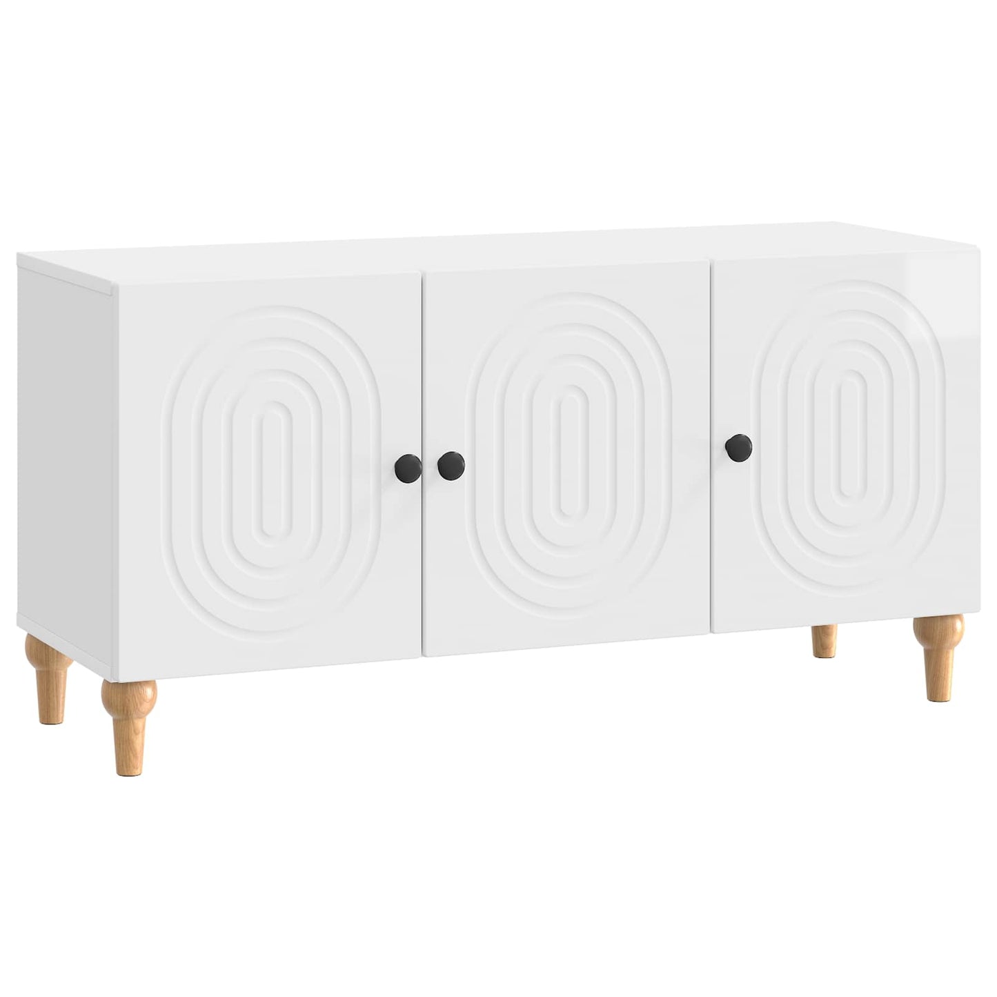 TV Cabinet High Gloss White 99 x 34.5 x 50 cm Engineered Wood