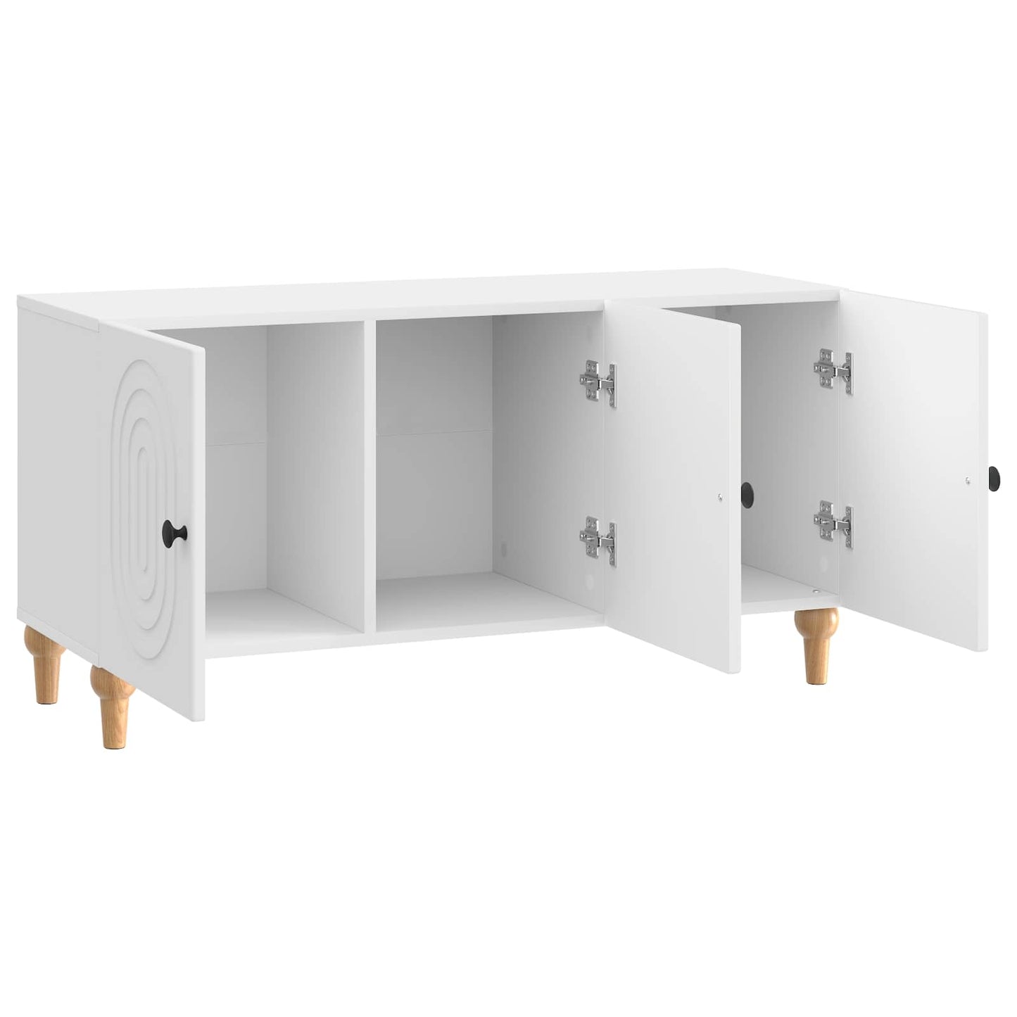 TV Cabinet High Gloss White 99 x 34.5 x 50 cm Engineered Wood