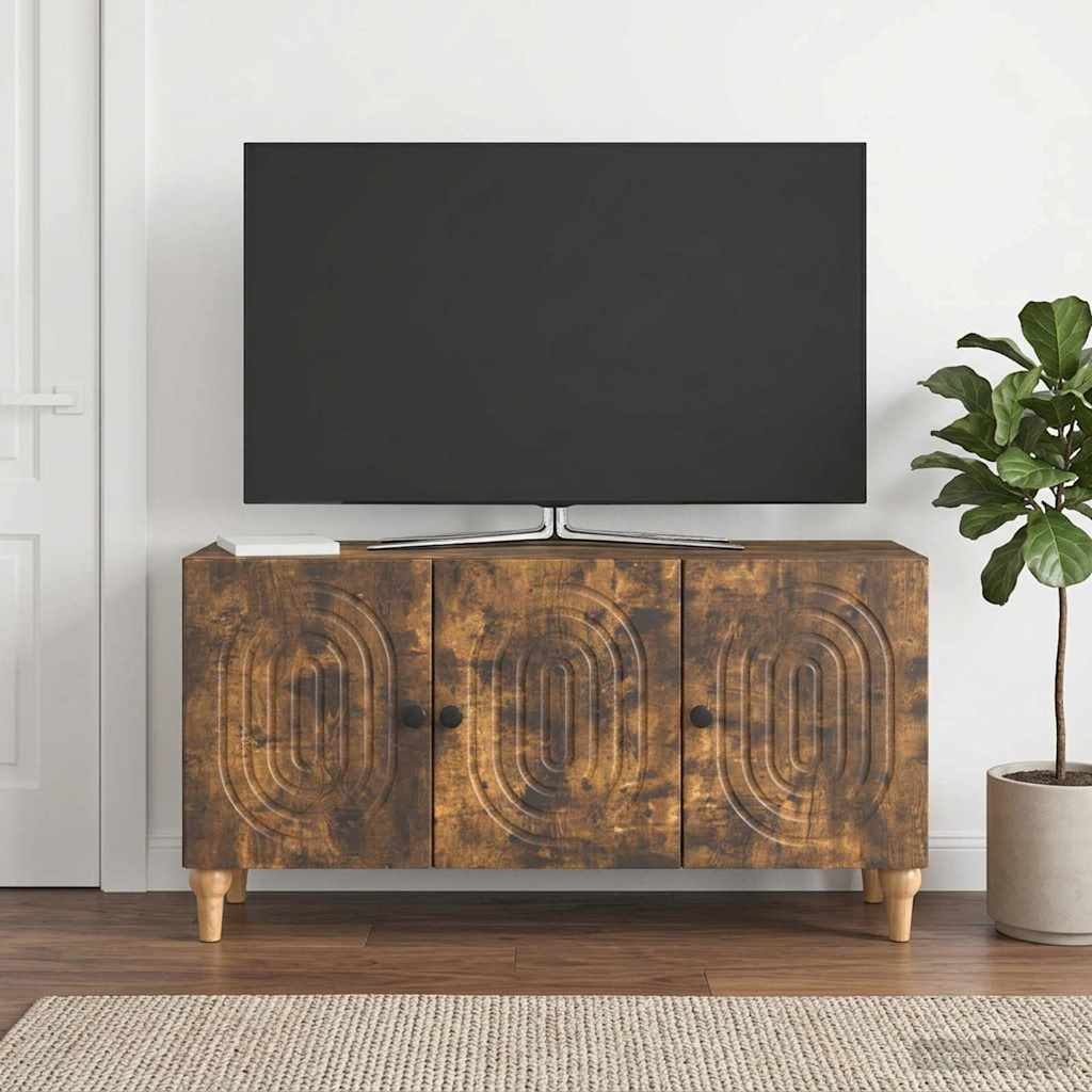 TV Cabinet 99 x 34.5 x 50 cm Smoked Oak Engineered Wood