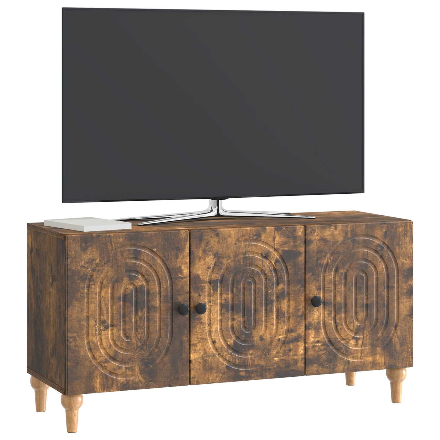 TV Cabinet 99 x 34.5 x 50 cm Smoked Oak Engineered Wood