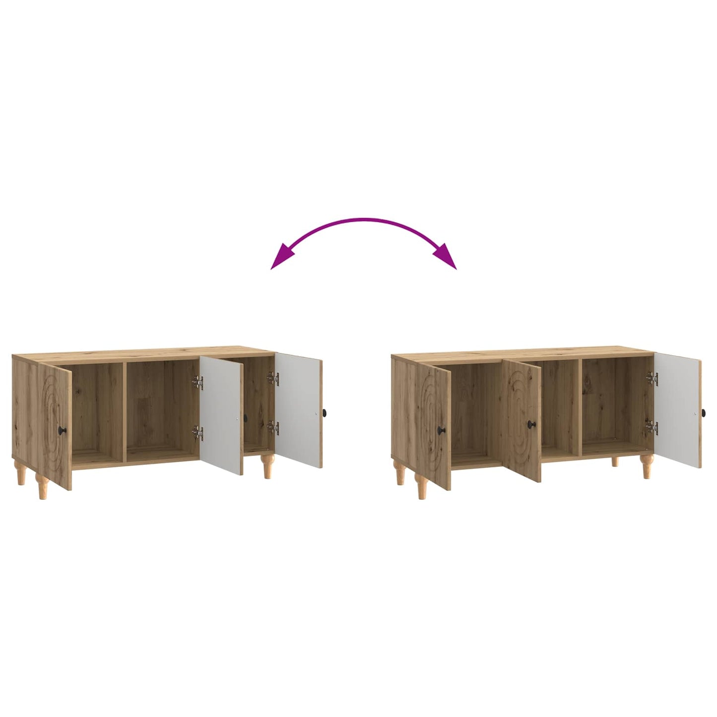 TV Cabinet Artisan Oak 99 x 34.5 x 50 cm Engineered Wood