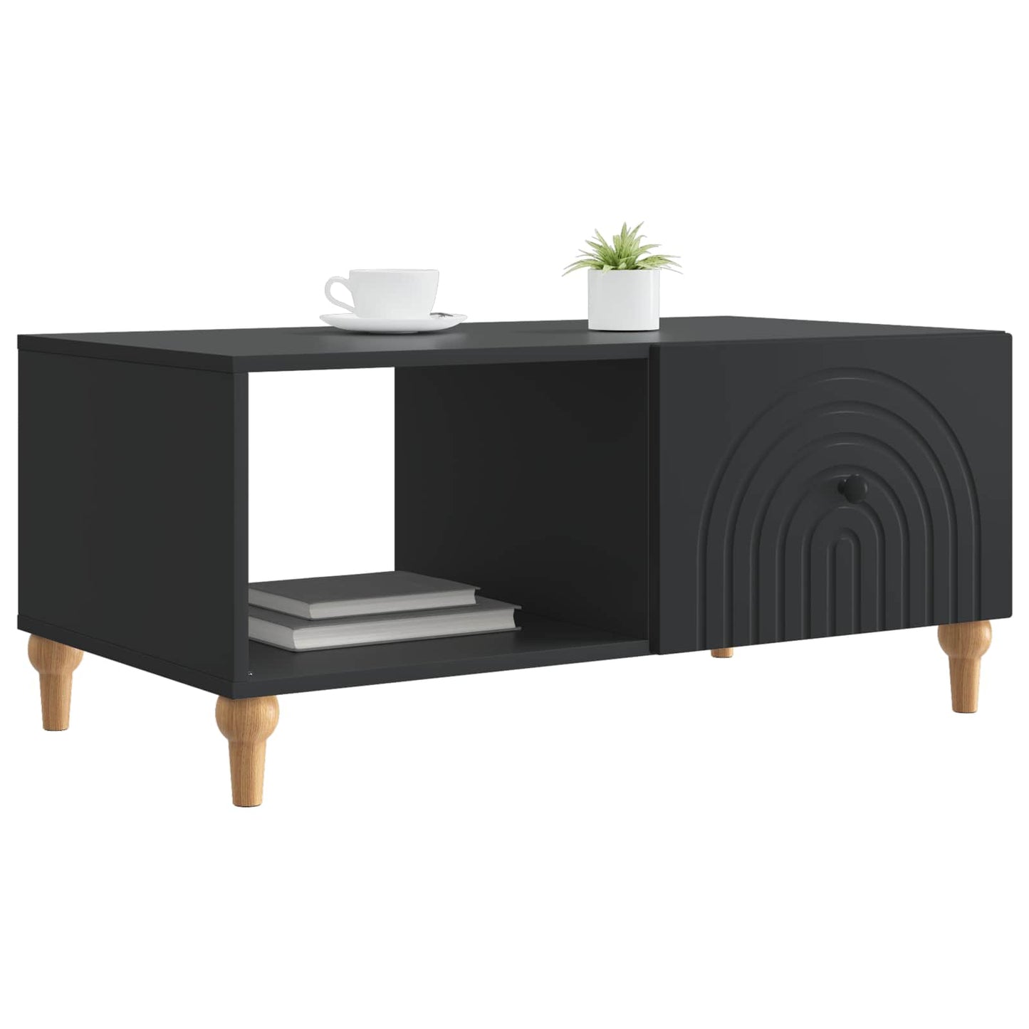 Coffee Table Black 90 x 50 x 40 cm Engineered Wood